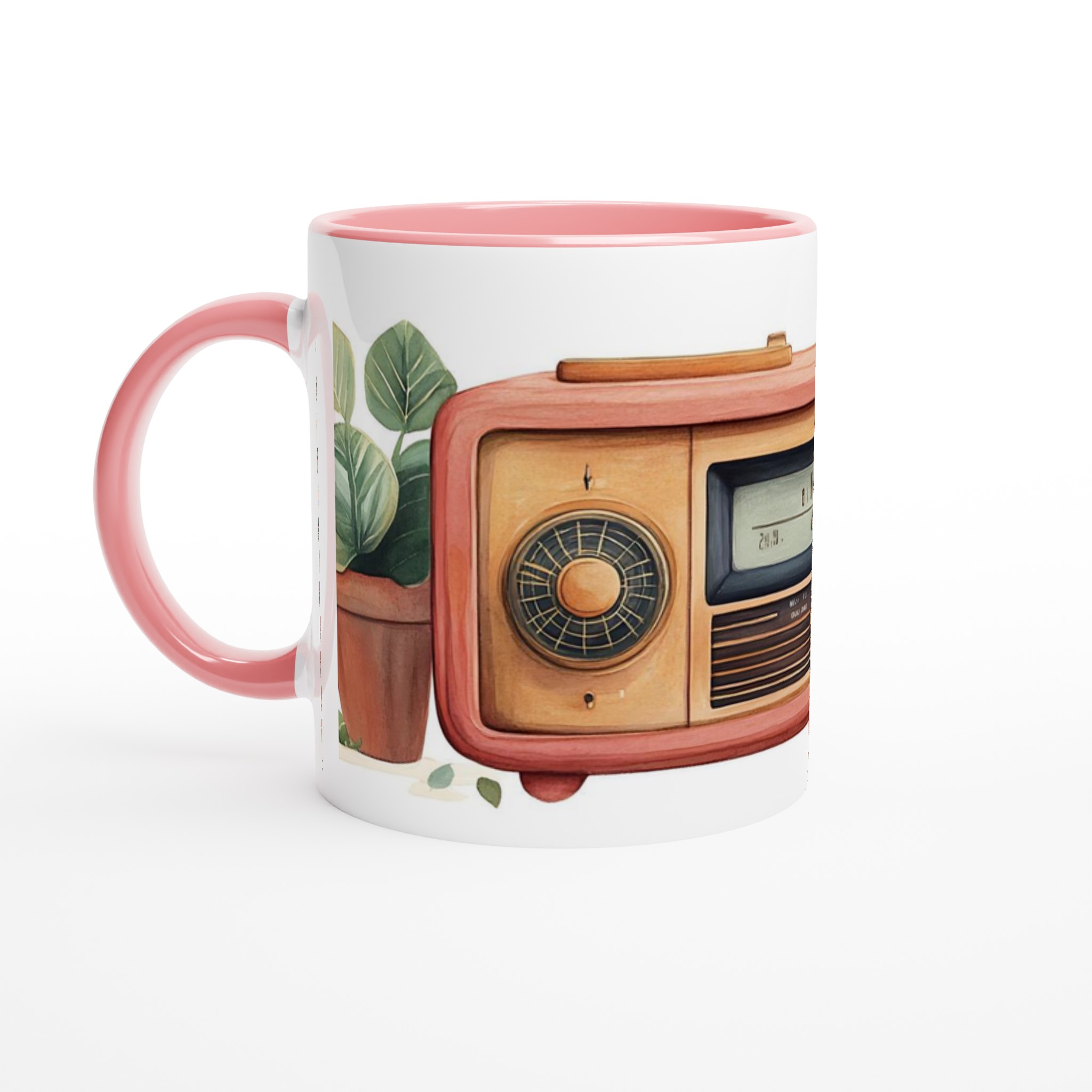 Retro Charm 11oz Keramisk Mugg – Vintage Radio & Gröna Växter, Välj bland 7 Färgstarka Nyanser! 4 a2f22e17-cf87-4279-847a-f0f8b51946eb