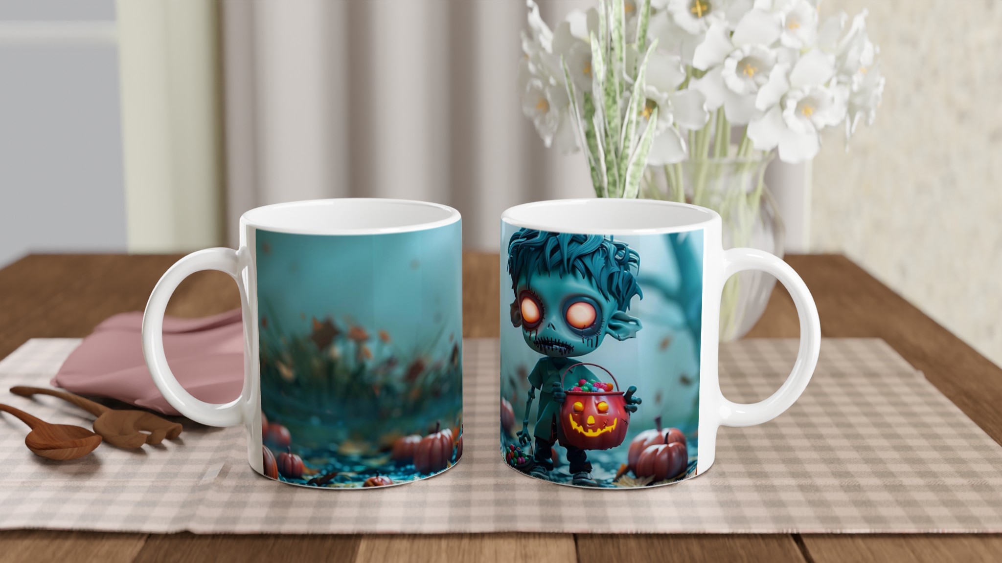 Söt Zombie Halloween Mugg - 11oz Keramikmugg för Skrämmande Goda Stunder 10 a2f8cc8a-c4bb-4fa3-b07c-8ddd79cceb47