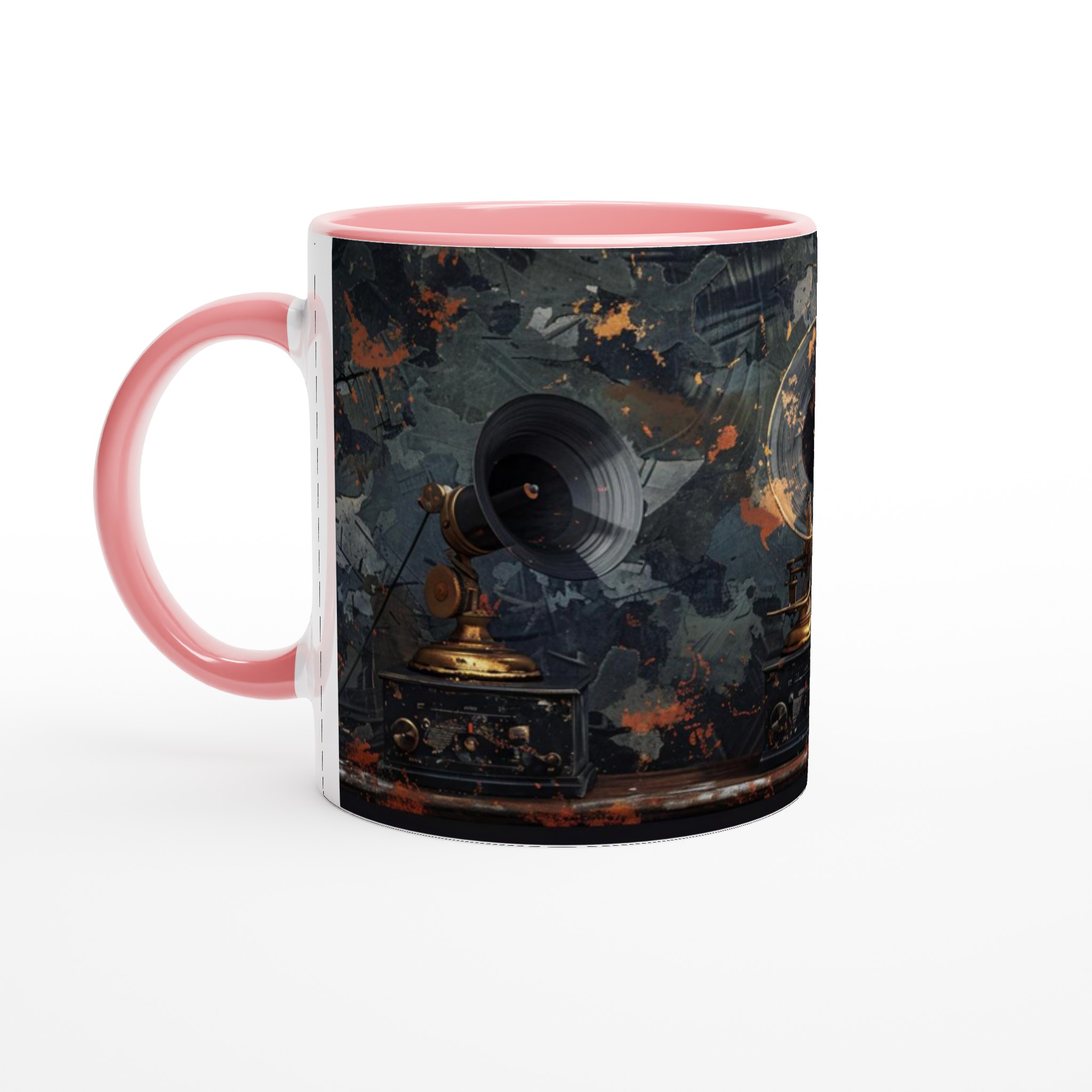 Retro Vinyl Grammofon Mugg - 11oz Keramikmugg i ditt val av sju livfulla färger 6 a304ec9e-a1e8-4486-8d43-305870041e8b