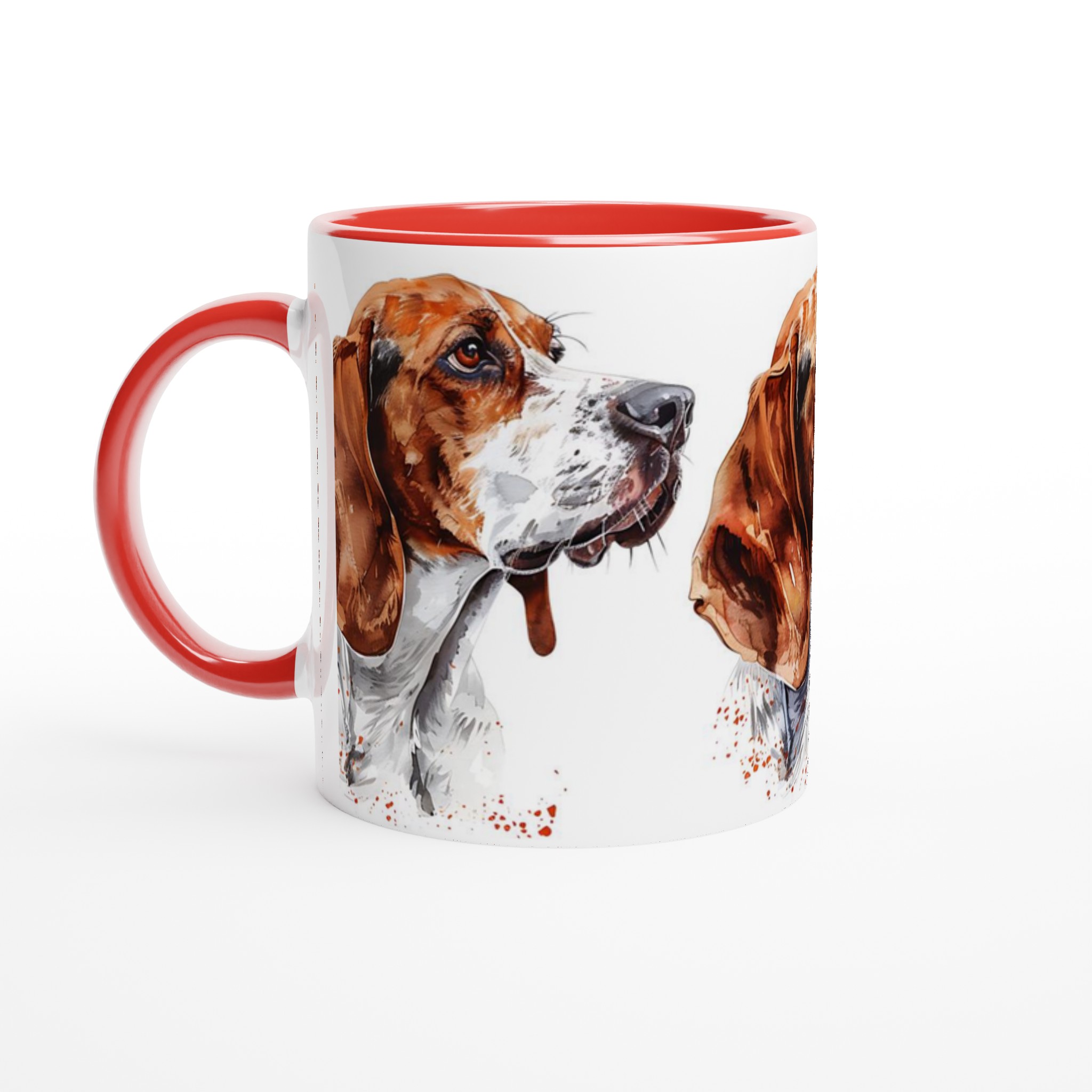 Basset Hound Akvarellmugg – Konstnärlig Hundporträtt för Kaffeälskaren, Välj bland 7 Färger 5 a31c8483-295a-46d5-b3f4-bb283787127d