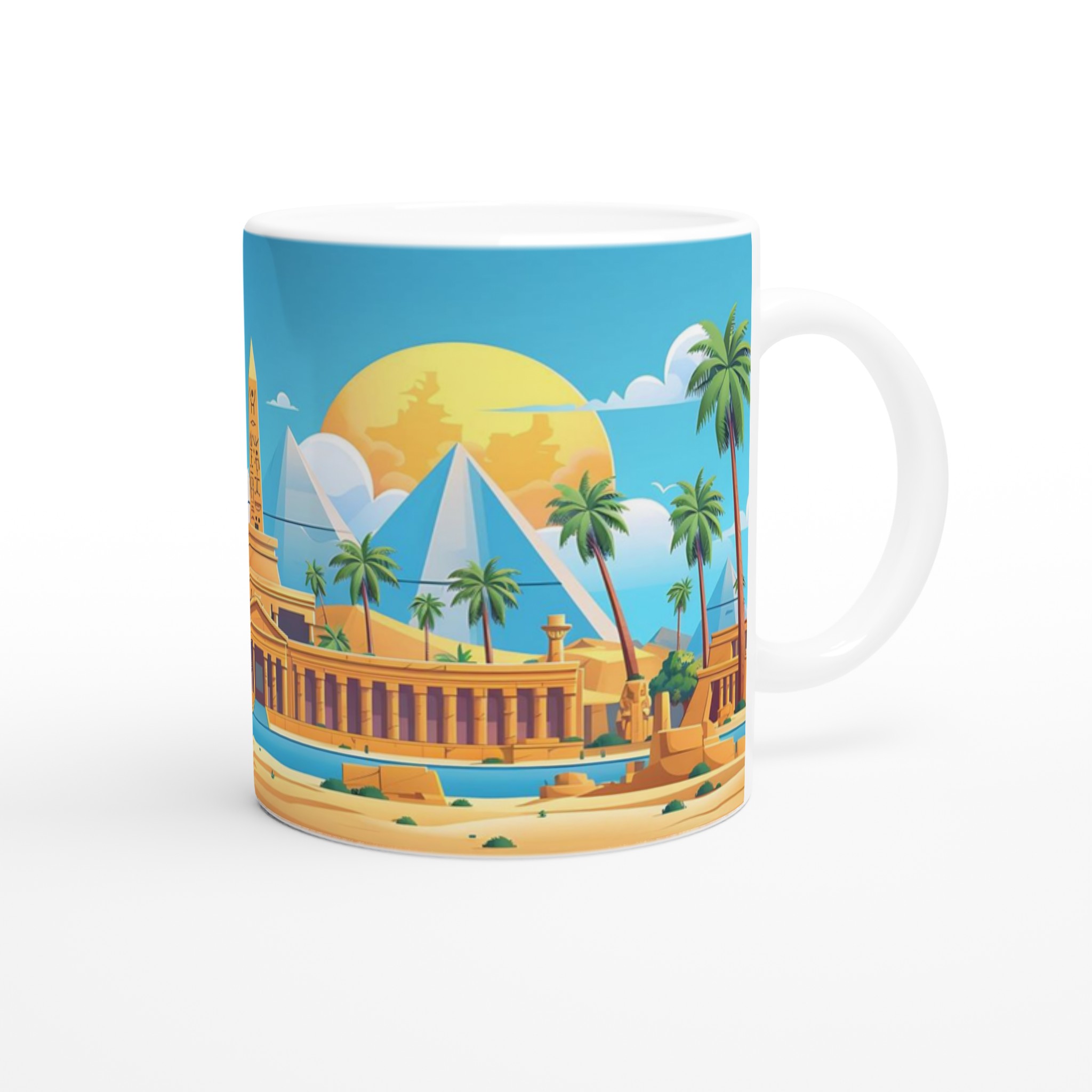 Egyptisk Pyramider & Sfinx 11oz Keramisk Mugg – Res tillbaka i tiden, välj din färg! 9 a3c9583e-8807-4fed-b5d3-caafa5beefaa