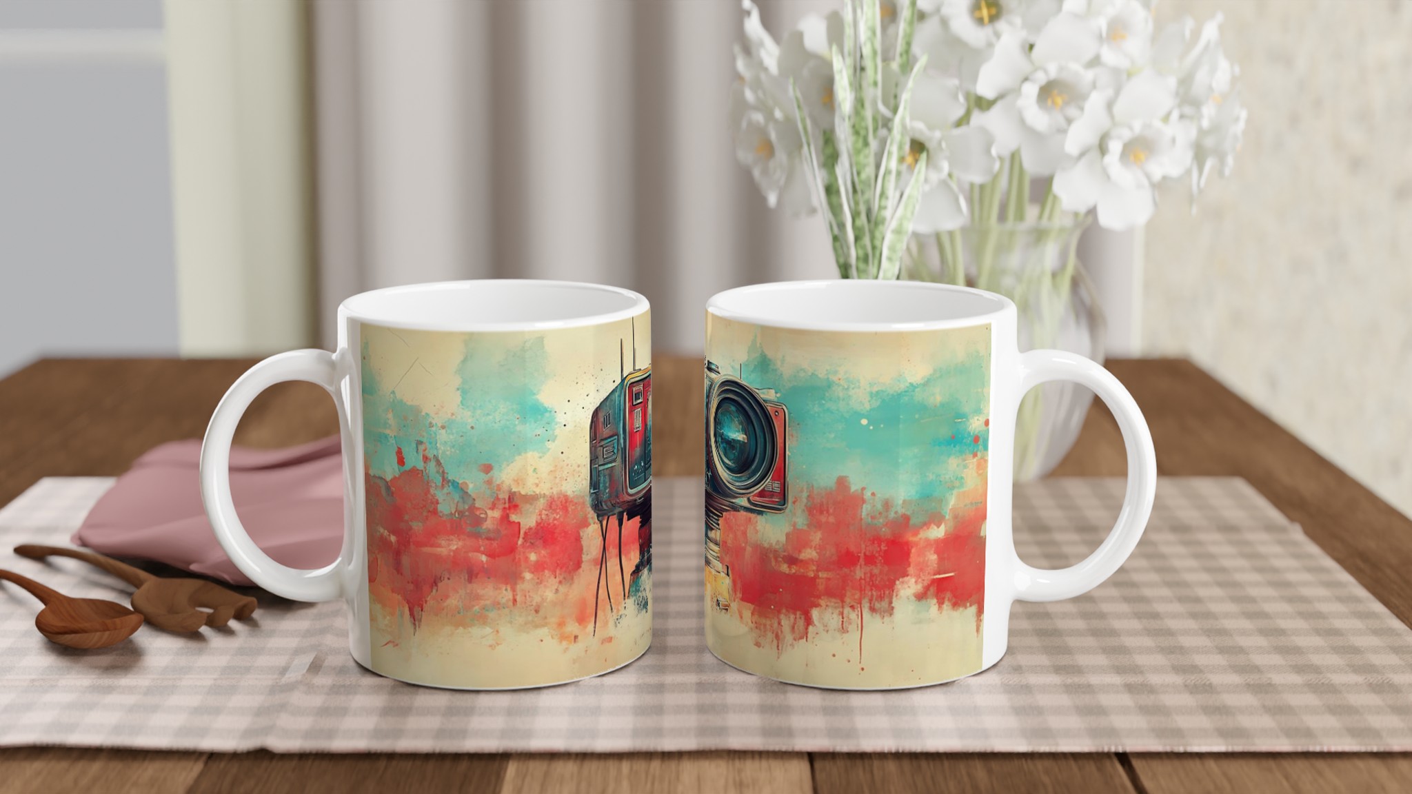 Abstrakt Kamera Konst Mugg – Unik Design för Kreativa Själar i Sju Färger 10 a40a4aa1-2047-4843-b762-c86e0b72cf6a