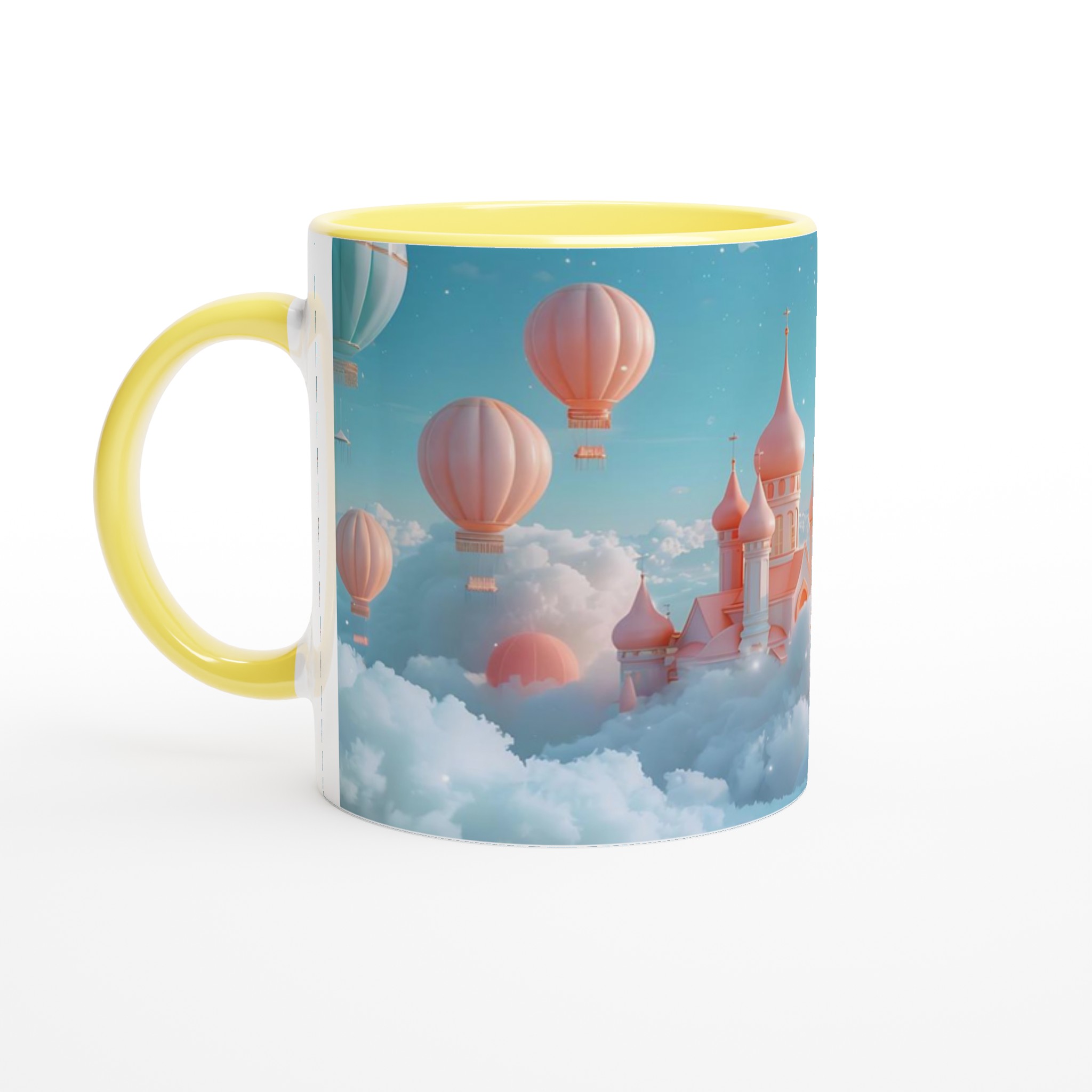 Drömresan 11oz Keramisk Mugg – Pastellrosa Slott bland Molnen, Välj din Färg! 5 a4187cf1-cf15-49cf-a1ef-120aad2b9486