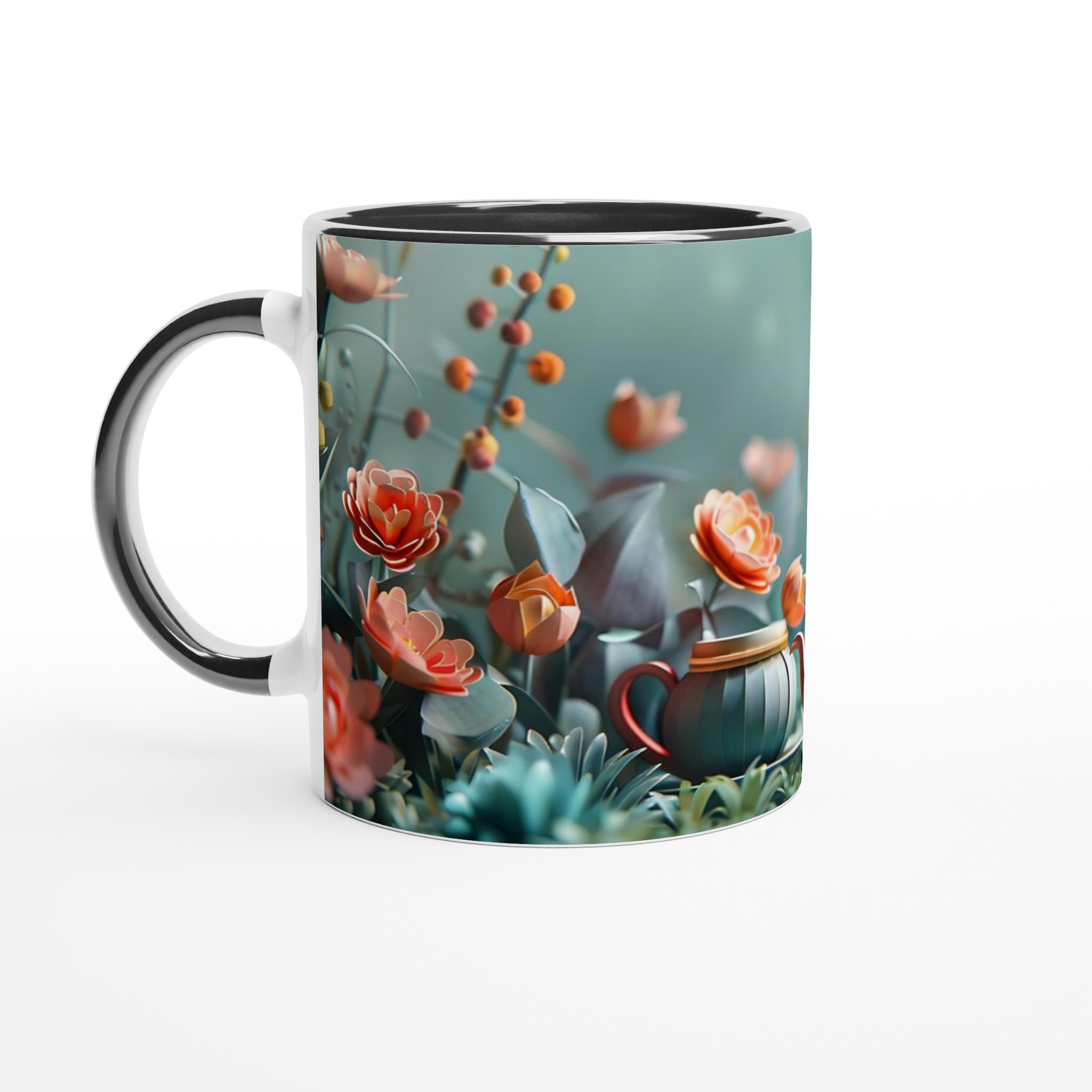 Förtrollande Blomsterträdgård 11oz Keramisk Mugg – Drick med Stil i Sju Levande Färger! 7 a41966ed-ef9b-45ac-a81e-7f55976c6b18