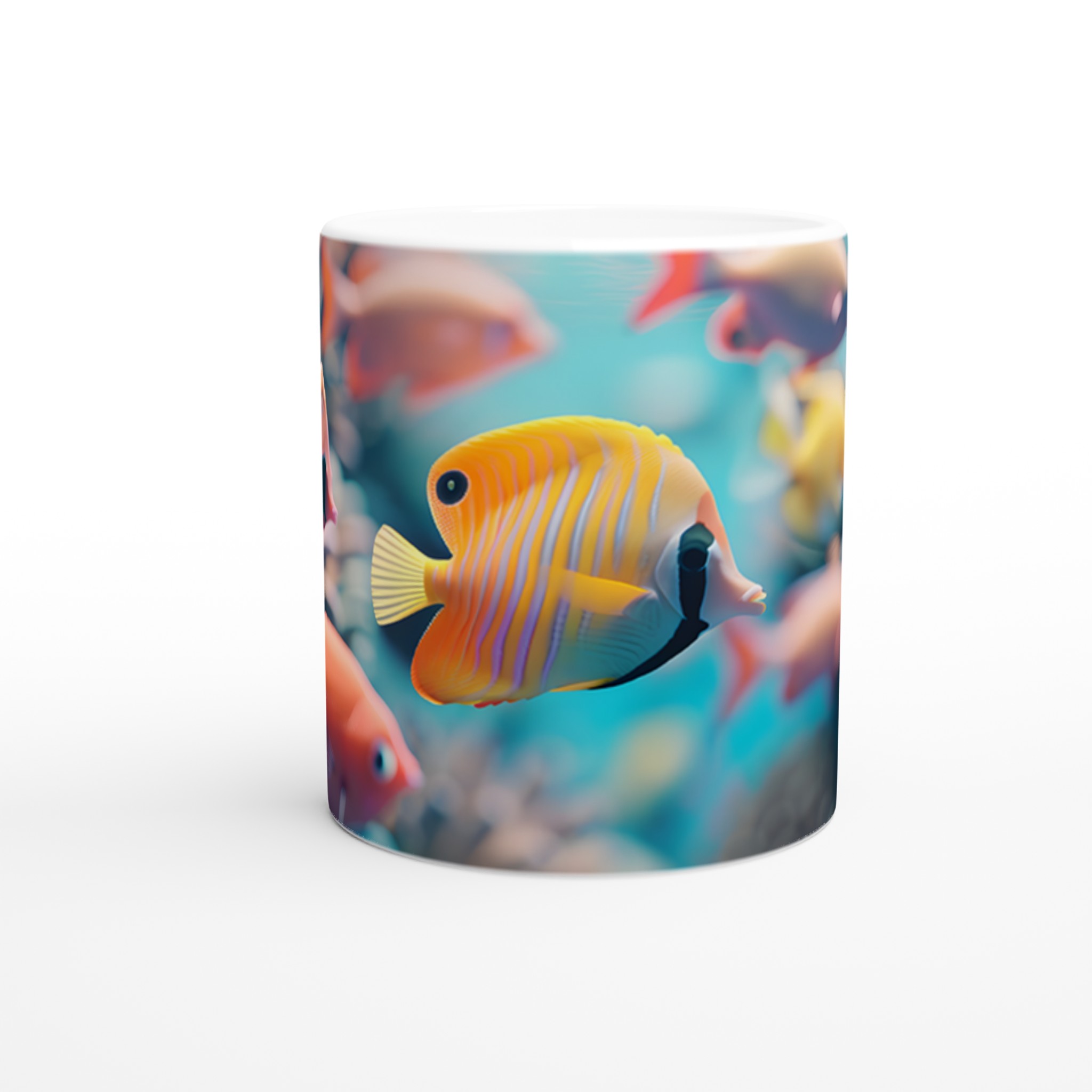 Tropisk Fisk 11oz Keramisk Mugg - Dyk Ner i Havets Färger med Din Favoritfärg! 8 a4373372-cd2f-405c-b34a-06cc4e568534