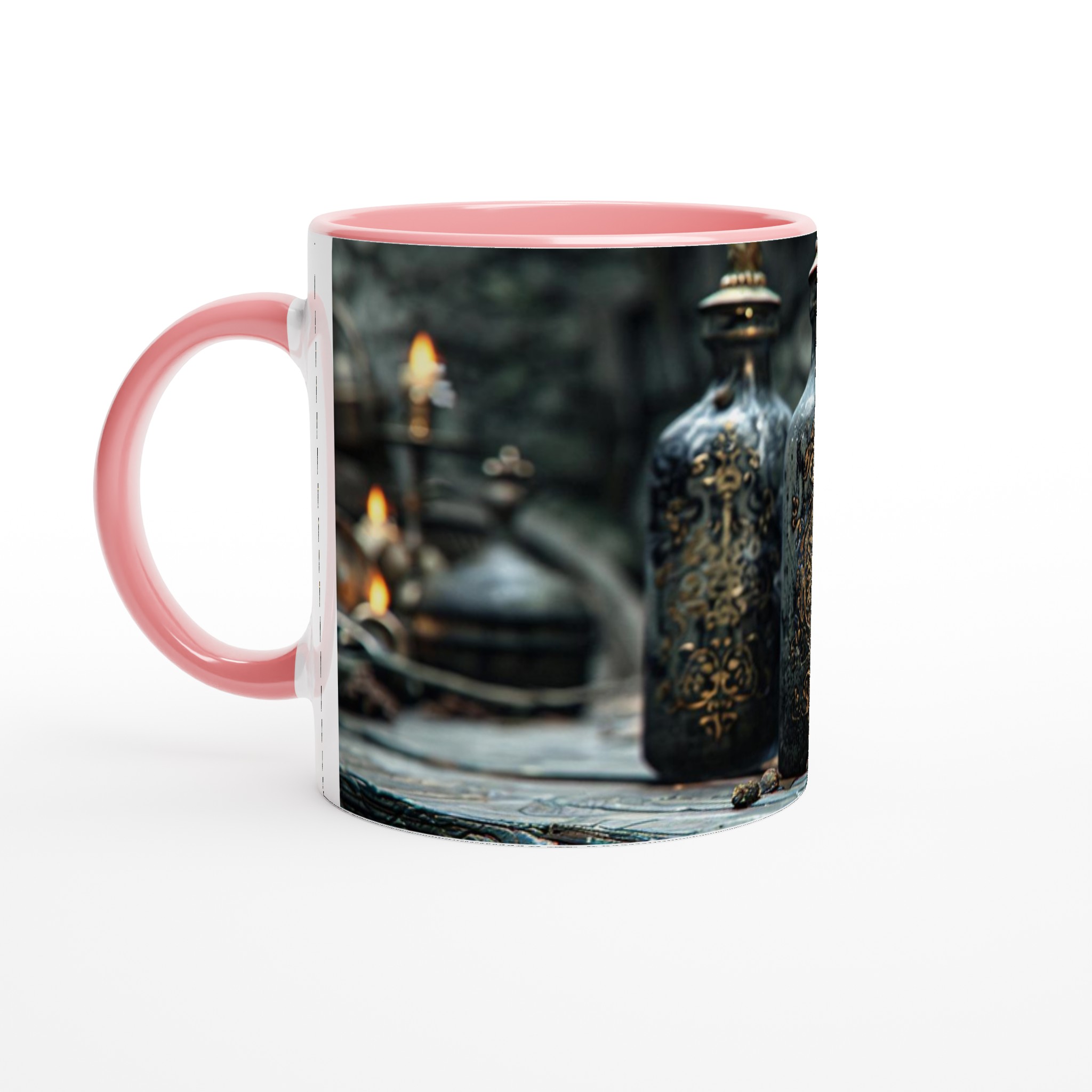 Mystisk Elixir Mugg – 11oz Keramikmugg med Guld- och Svart Magisk Design 6 a48aeffd-22de-4c48-af2e-3e80526de59d