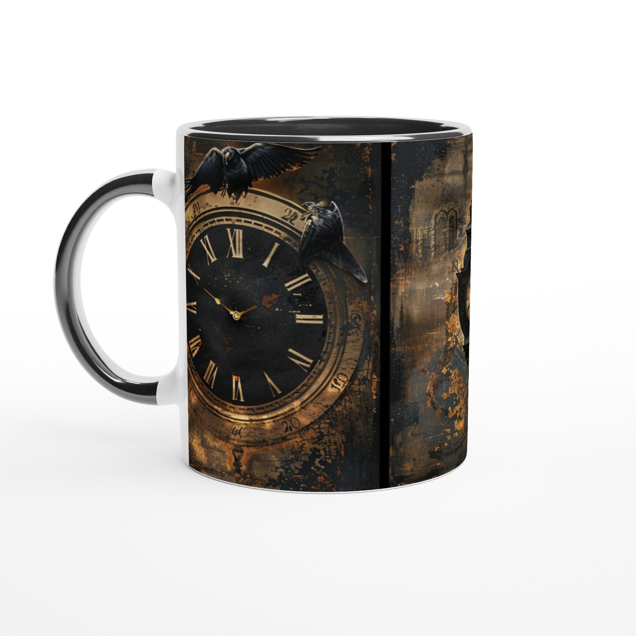 Tidlös Skönhet: 11oz Keramikmugg med Mystisk Antik Urverkdesign 7 a497b942-321b-45ac-9612-4cc077fbf4e0