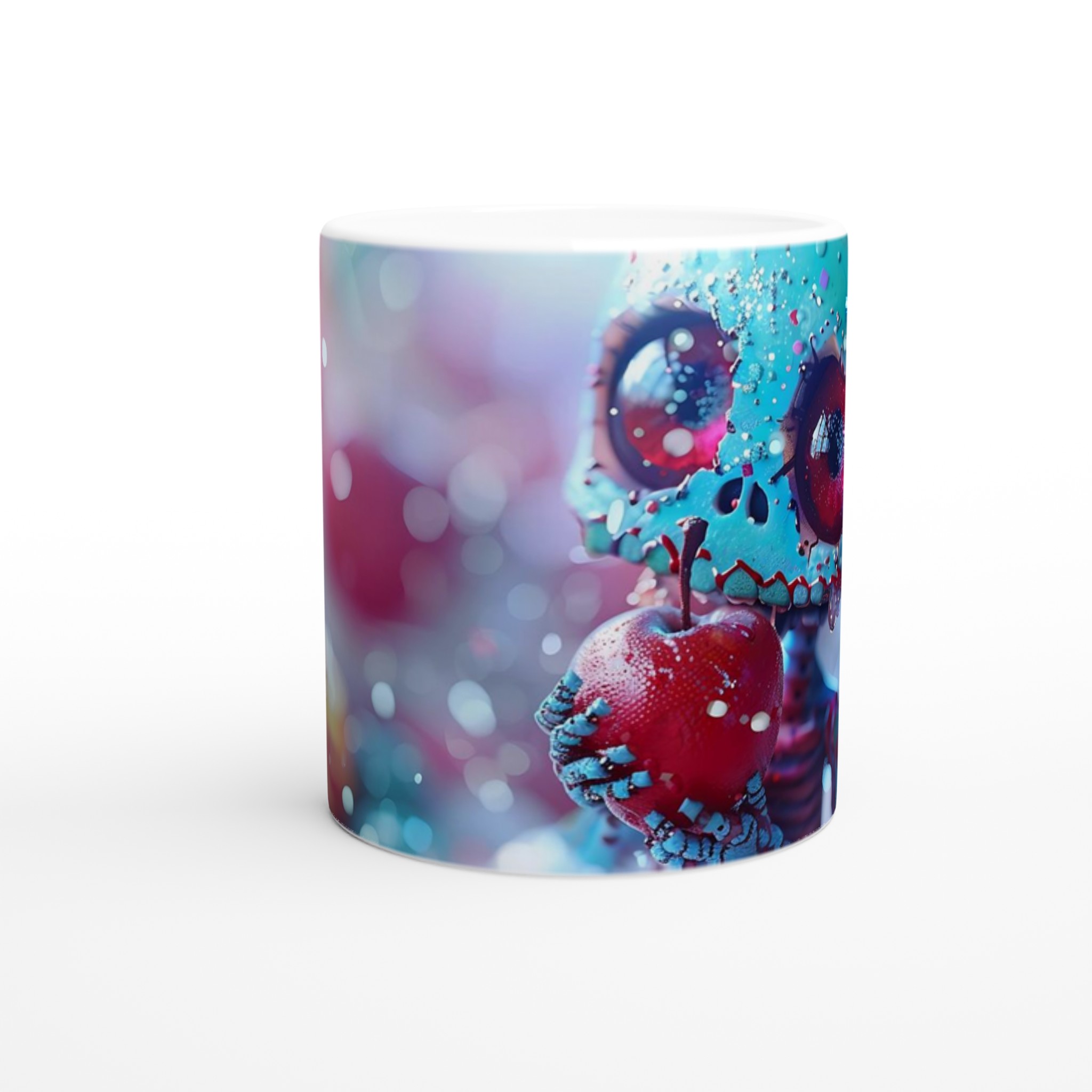 Mystisk Skalle med Äppeldesign 11oz Keramisk Mugg – Välj bland 7 Livfulla Färger! 8 a49f67ff-c5a2-40ab-afb9-c7fb79e00707