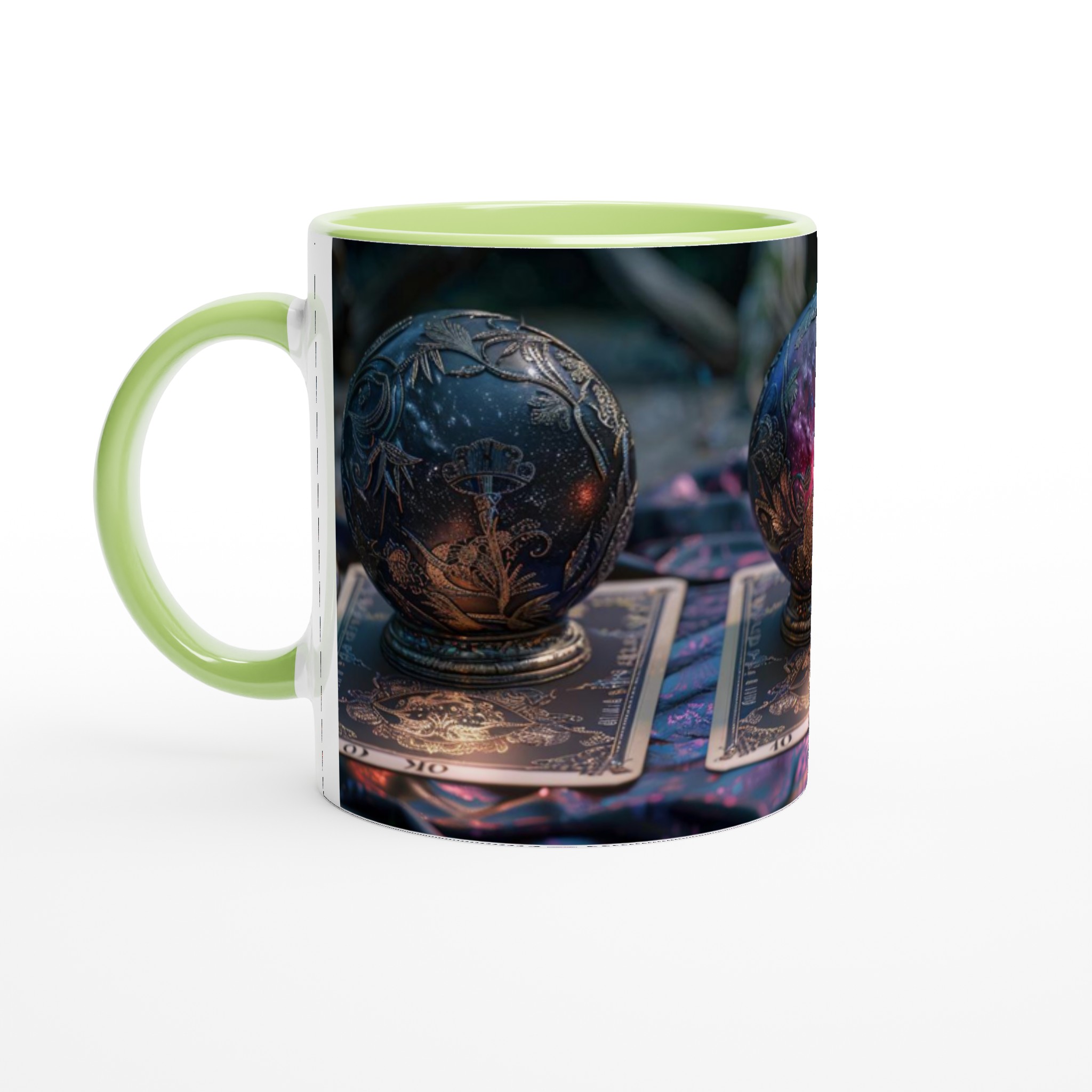 Mystisk Kristallkula Keramikmugg - Kosmisk Design med Tarotinspirerade Detaljer 3 a50bb79d-7e61-46db-85e4-29976c7b99a4