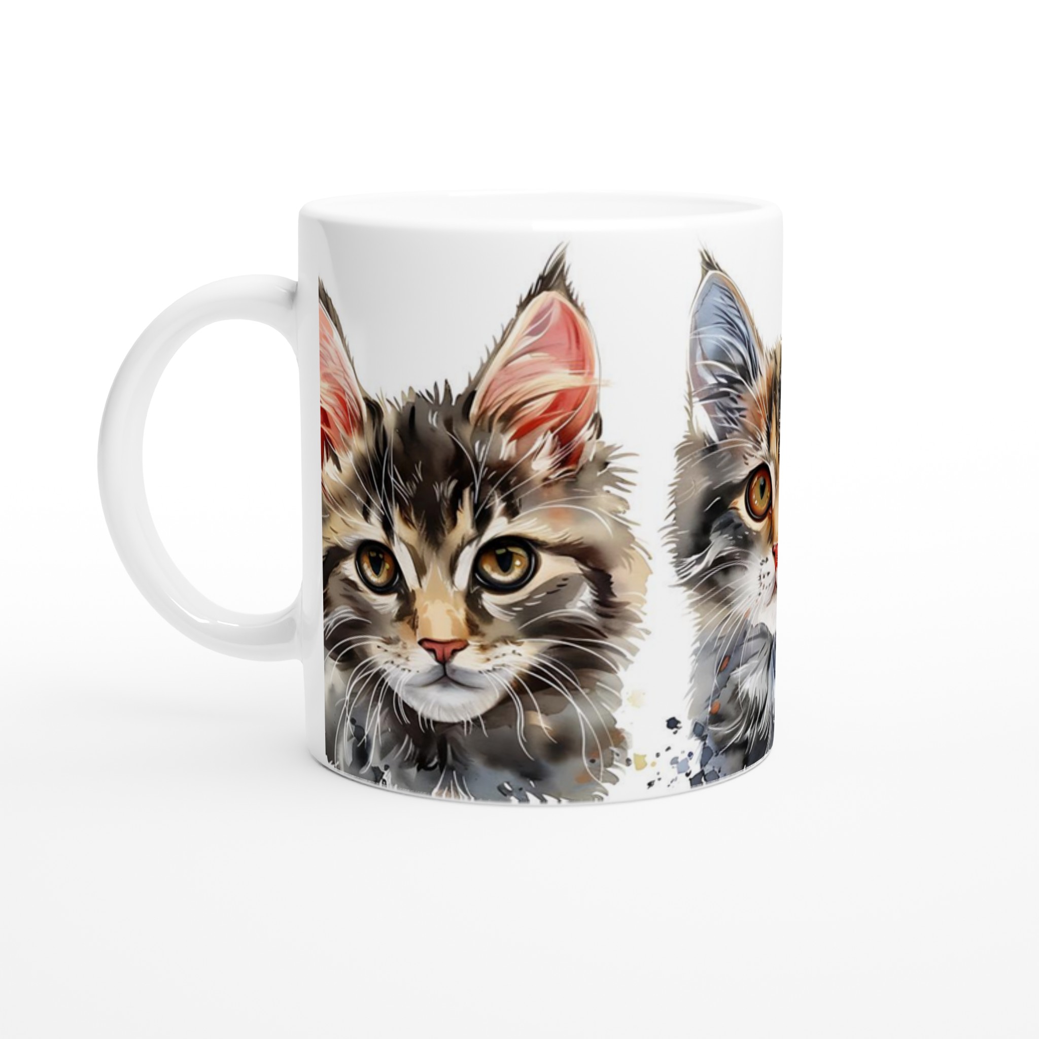 Söta kattungar akvarell 11oz keramikmugg – välj din favoritfärg! 1 a50d9c47-2ef0-427f-94ca-e2826da474d5