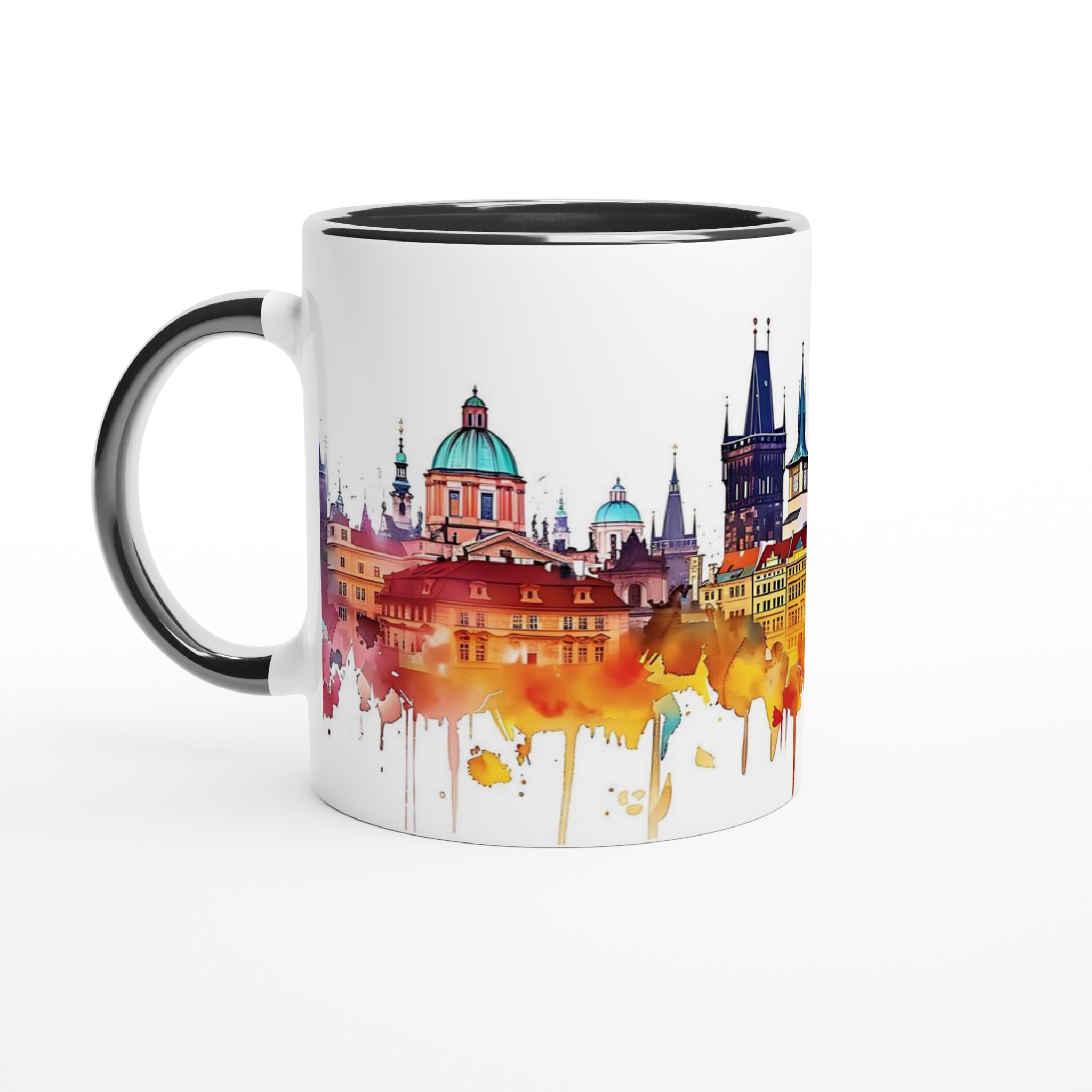 Mugg "Prag Akvarell" – Livfull Stadssiluett för Kaffeälskare, i Valfri Färg! 7 a527744e-16f3-42ff-8e27-08c25cb2578a