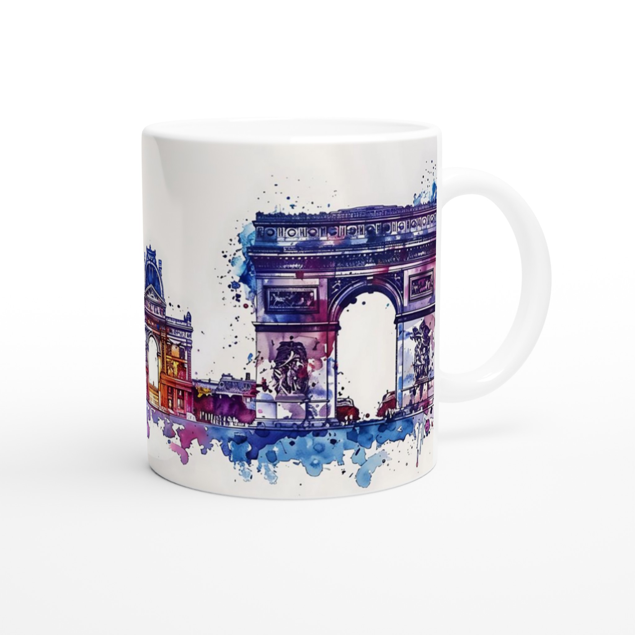 Paris Akvarell Stadssiluett Mugg - Konstnärlig Kaffekopp med Ikoniska Landmärken 9 a5476ac1-63aa-4384-8e23-0d5020134131