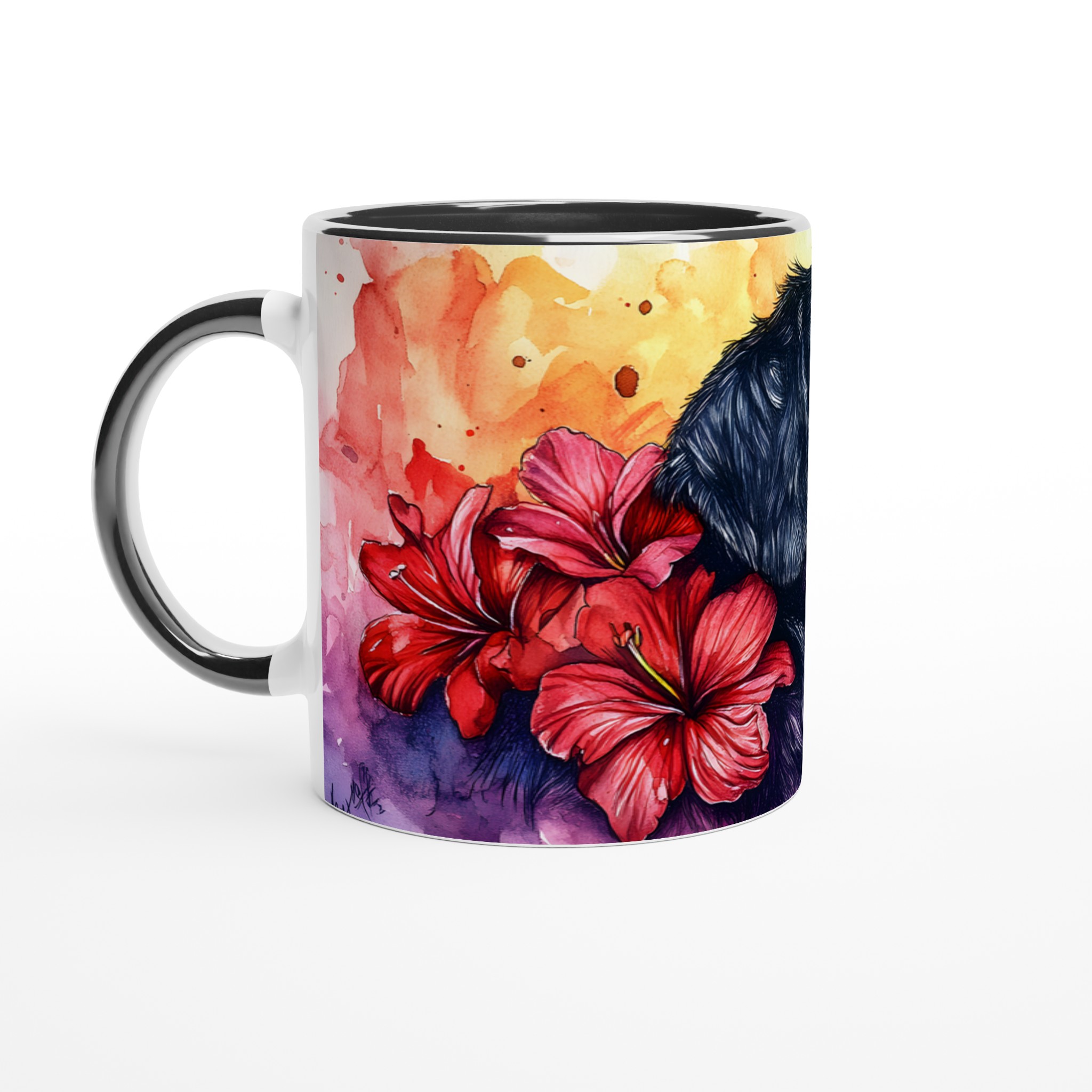 Konstnärlig Rottweiler Akvarell Mugg - Färgstark Kärlek till Din Bästa Vän | 11oz Keramikmugg i Valfri Färg 5 a5588524-bd9e-42d9-afcd-d5db0fba3a3c