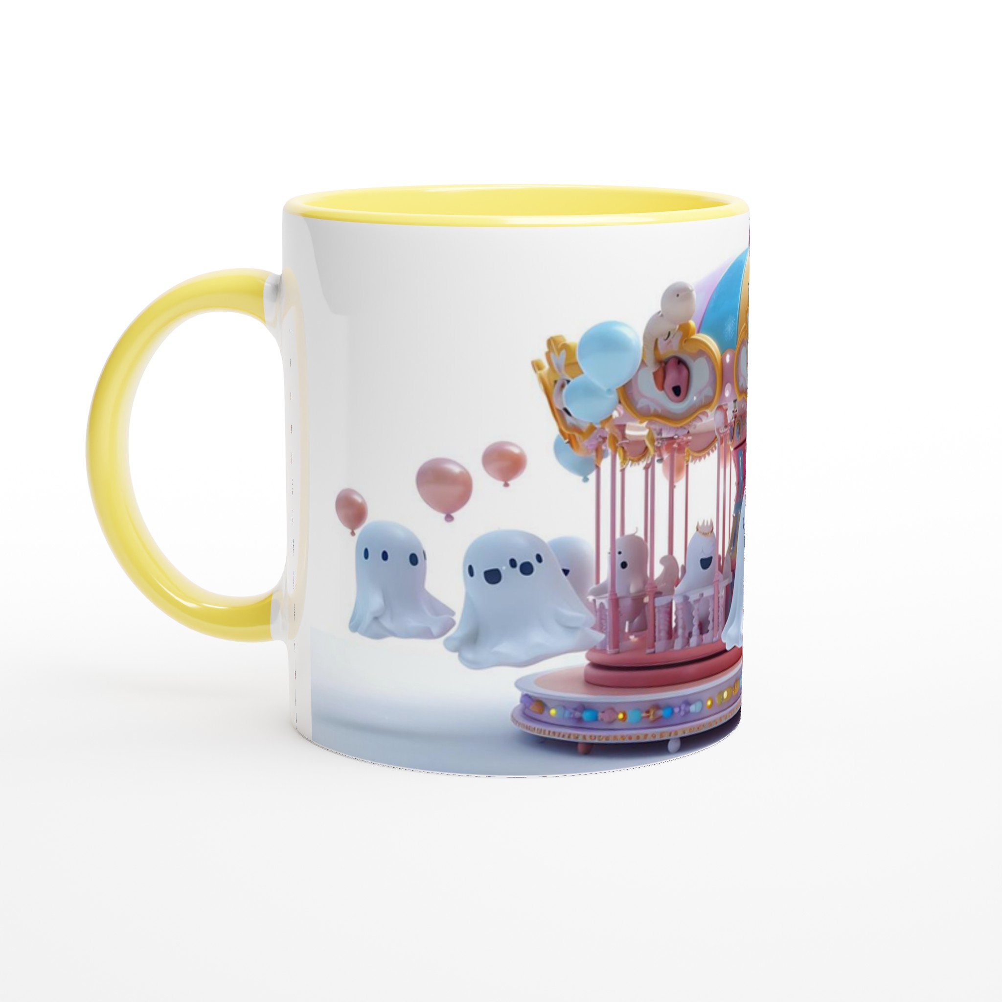 Söt Spökkarusell Keramikmugg – Lekfull Design i Pastellfärger, 11 oz 5 a55cfe84-acbe-46a8-a0b1-18899024891a