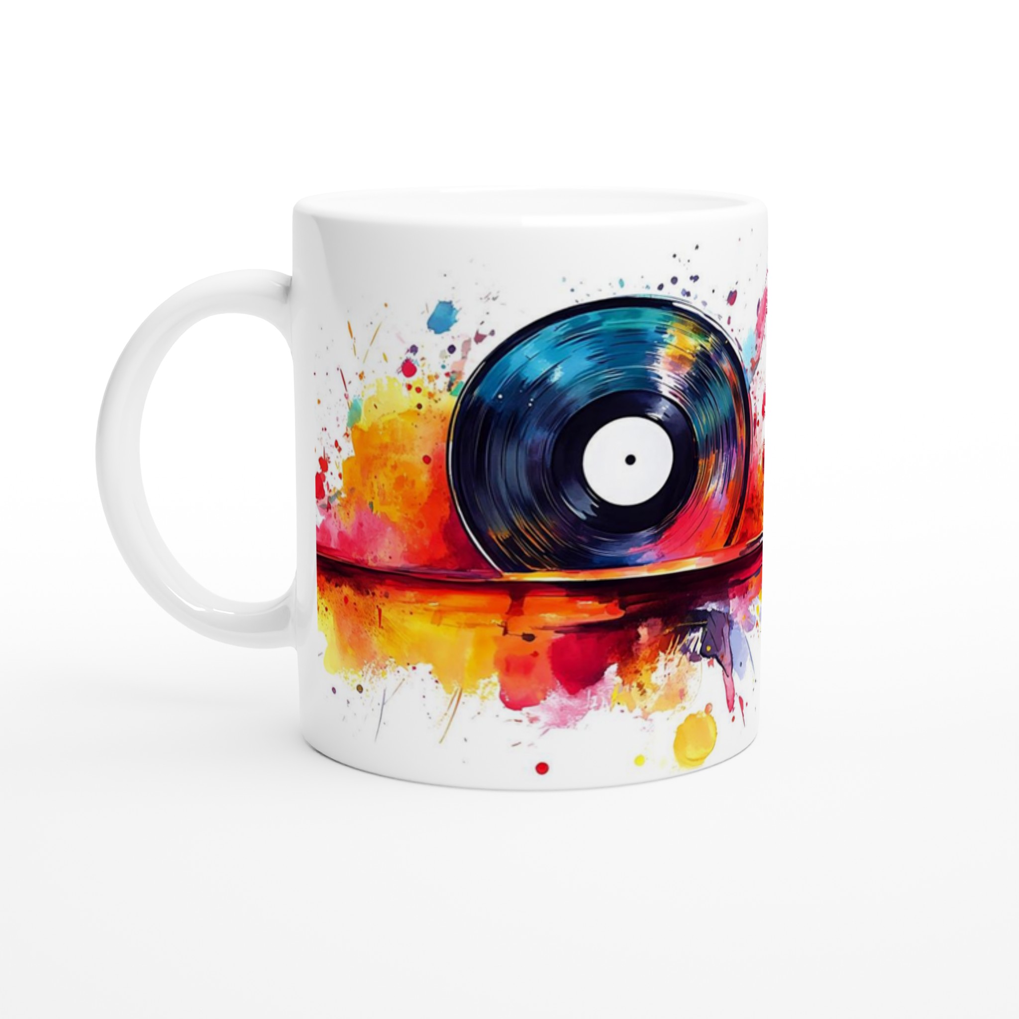 Abstrakt Vinylkonst Keramikmugg – Dynamisk Färgexplosion för Musikälskare, Välj din Favoritfärg! 1 a560832e-7c8e-4ada-85b3-2e7d729f7e6d