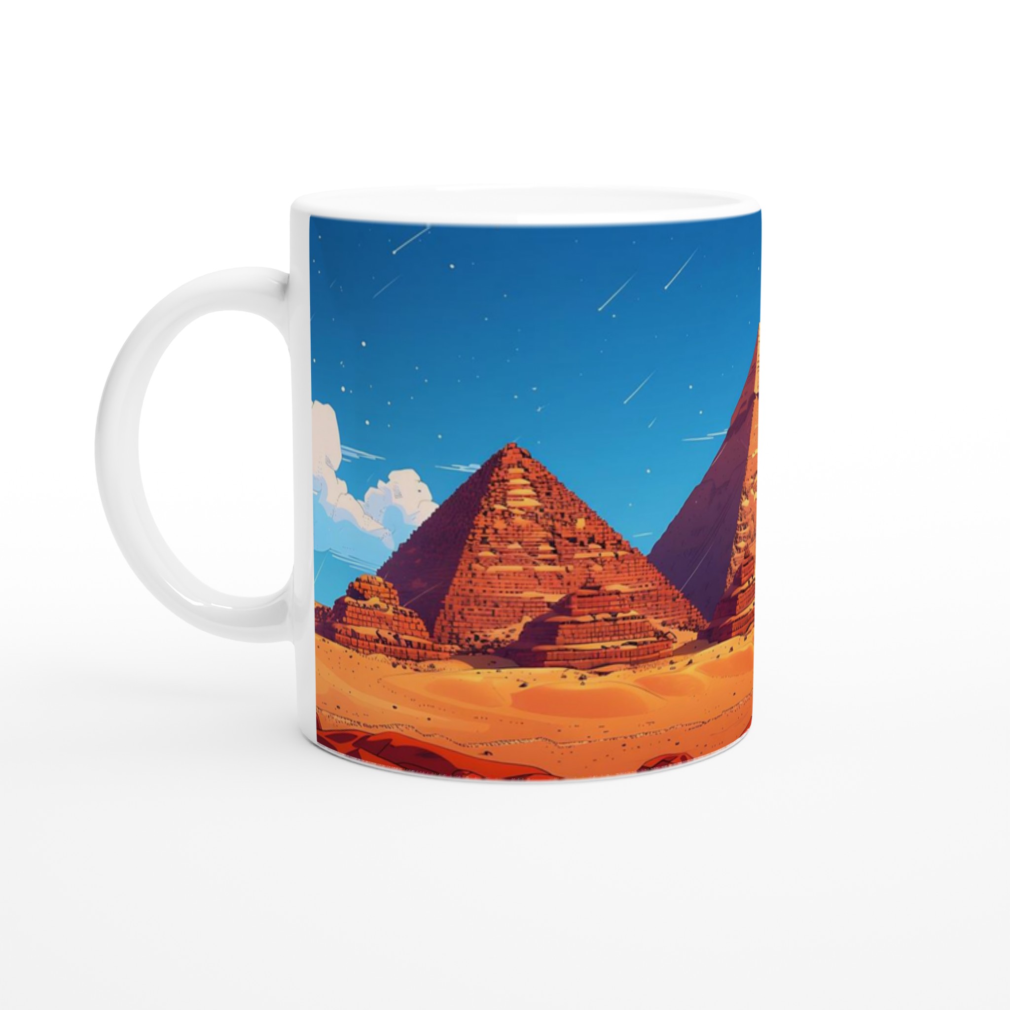Egyptisk Pyramider & Ökenmugg – 11 oz Keramisk Mugg i Valfri Färg, Diskmaskinsäker 1 a5d892c2-cc80-42b4-8e1e-881a171da284