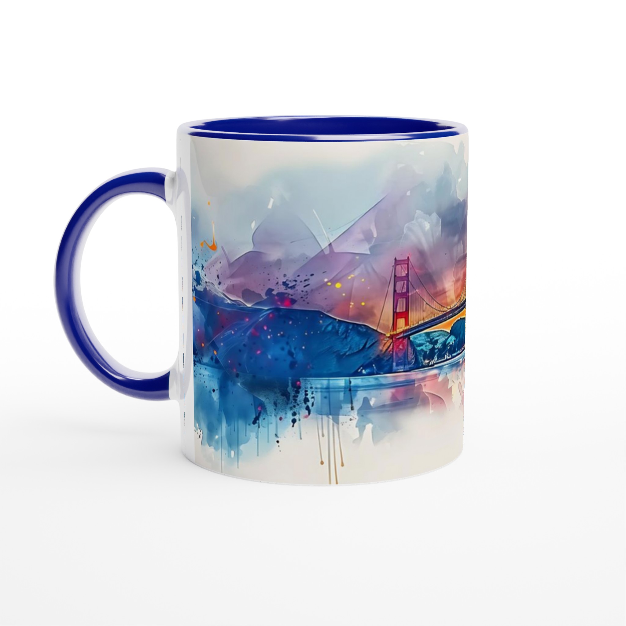 Golden Gate Akvarell Mugg - 11oz Keramikmugg med Ikonisk San Francisco Solnedgång 4 a60be541-0749-450a-840e-5b4bb482f5dd