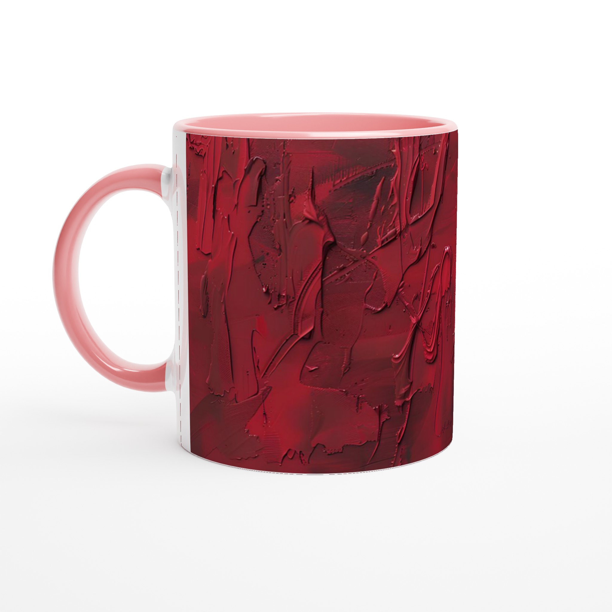 Abstrakt Passion: Röd Konst Basketboll – 11oz Keramisk Mugg i Valfri Färg 6 a6165caa-cfd7-4712-b8af-c619799de7e7