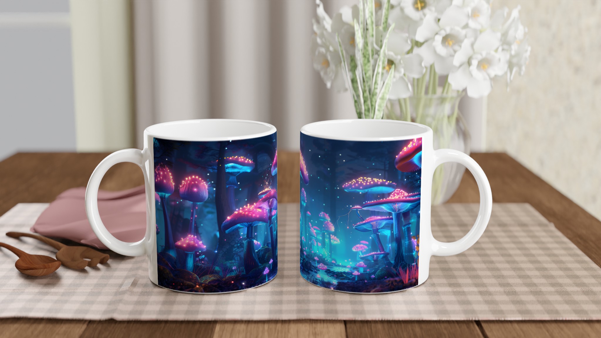 Magisk Svampskog 11oz Keramisk Mugg – Drömlika Färger för Din Favoritdryck 11 a63dee43-ca40-490f-b63a-1ea078e066a7