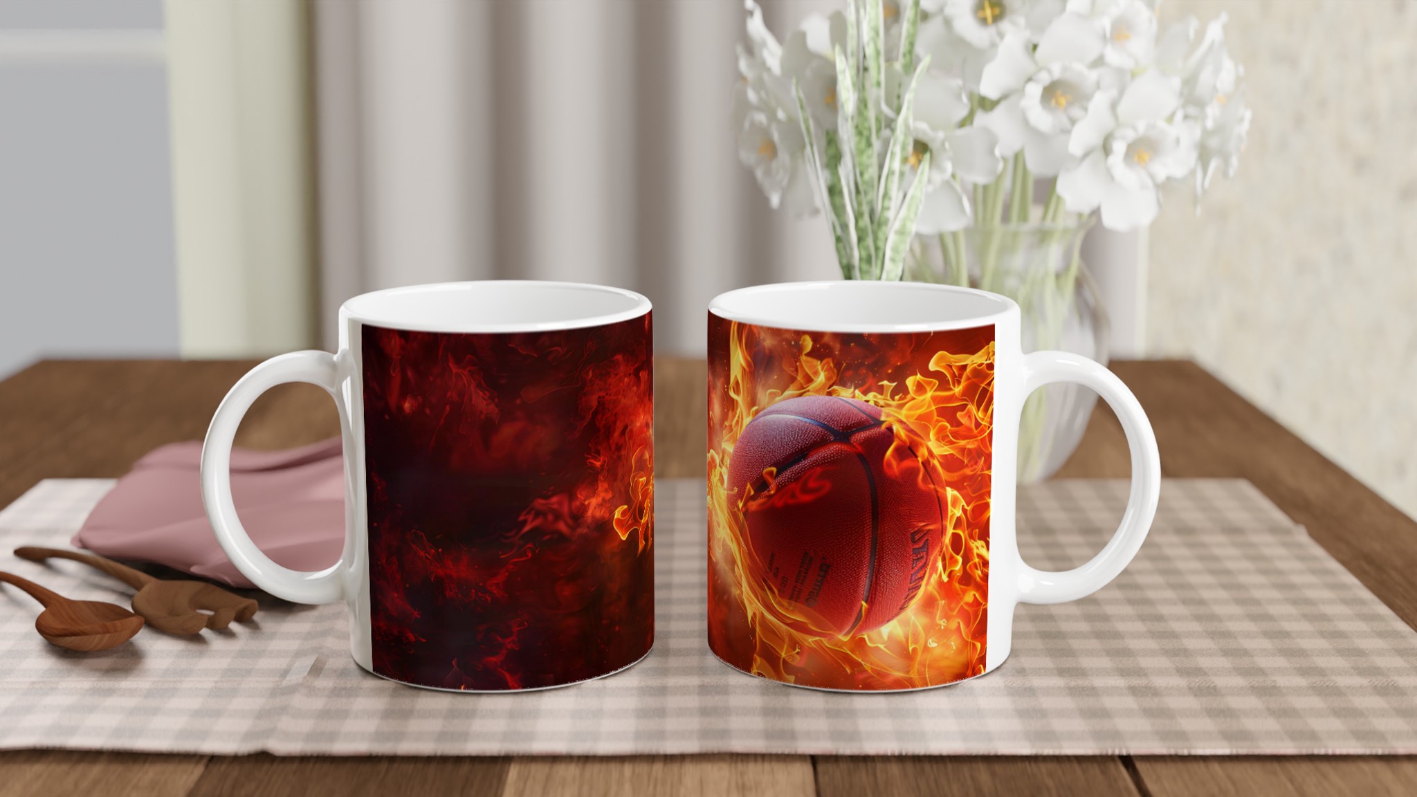 Fiery Basketball Keramikmugg - 11oz Flammande Design, Perfekt för Sportfans 10 a6abfdb4-0e02-4b16-97af-8e735cc9561e