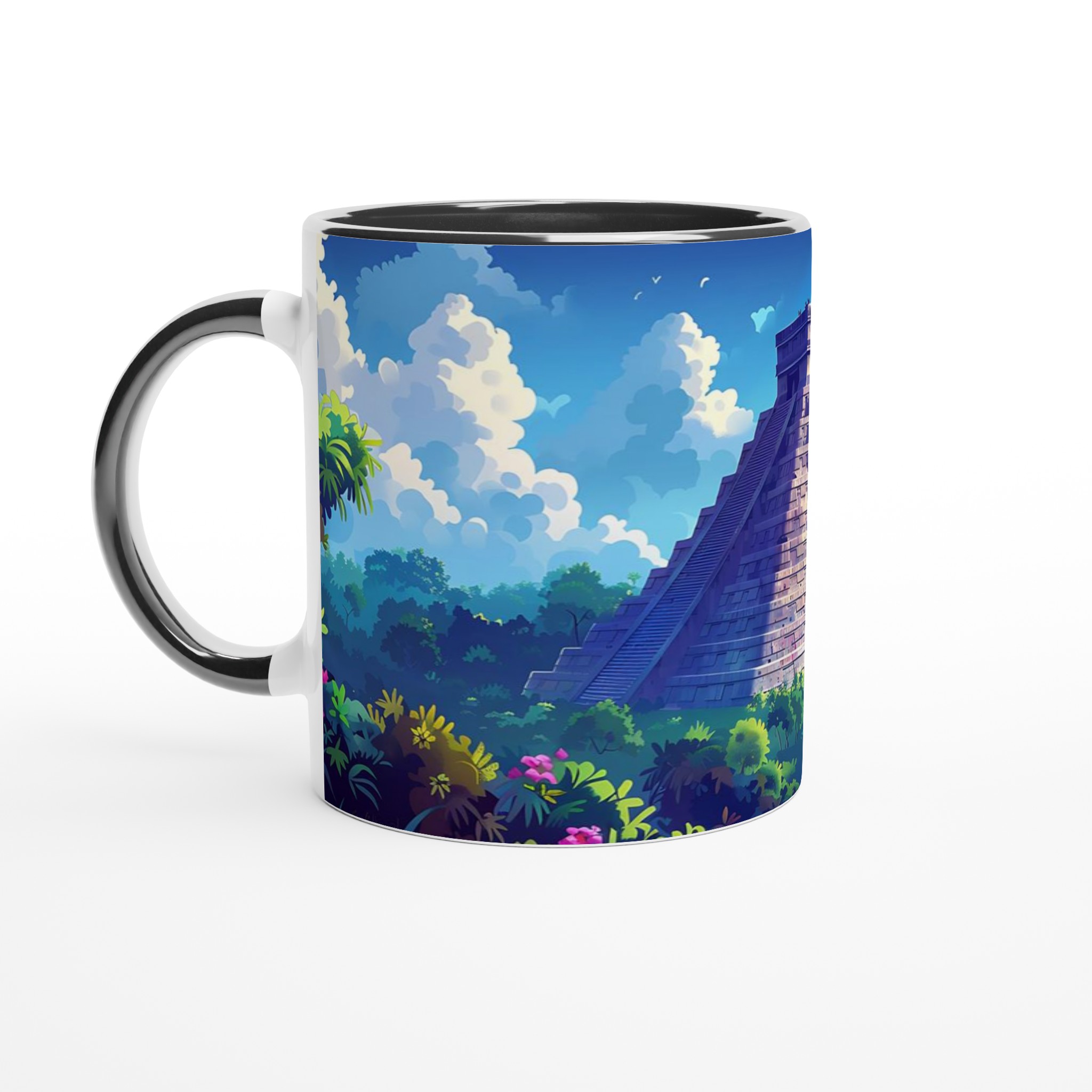 Chichen Itza Magi Mugg – Levande Maya Pyramiddesign på 11oz keramikmugg i ditt val av färg 7 a6e3a47c-58af-4038-9df7-3c9a35b562c6