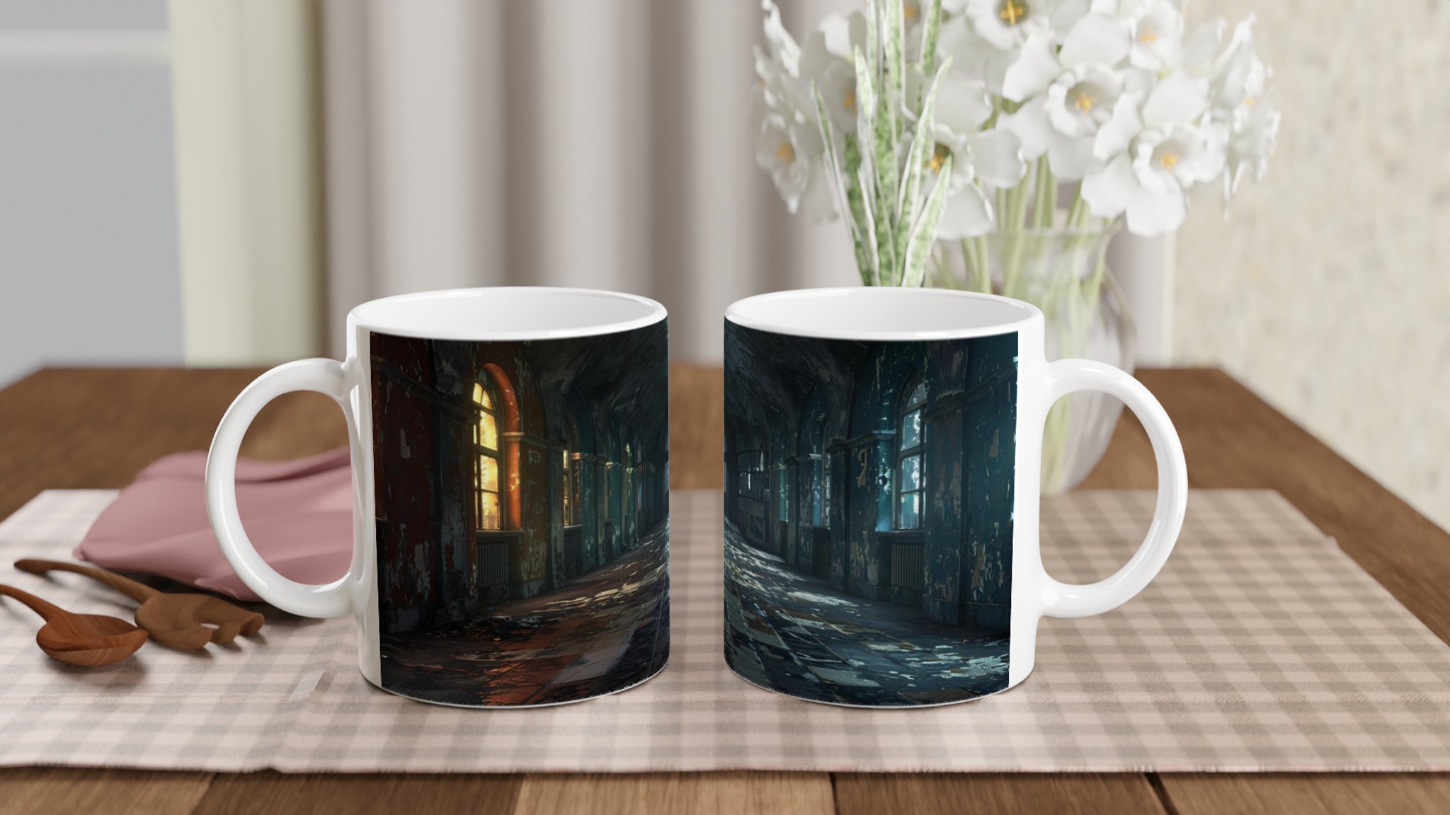 Vit 11oz keramisk mugg med tidlös elegans och valfri färgpalett 10 a6f4f69e-d8d6-41cc-9412-714a61eb0217