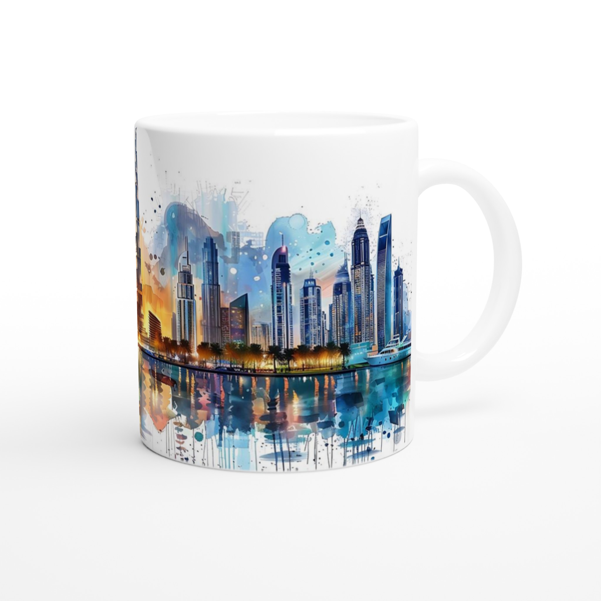 Dubai Skyline Akvarell Mugg - Färgstark Stadsutsikt för Din Kaffestund, Välj Bland Flera Fina Färger 9 a6f91776-747f-4aba-9f63-bcfdb79e1ff2