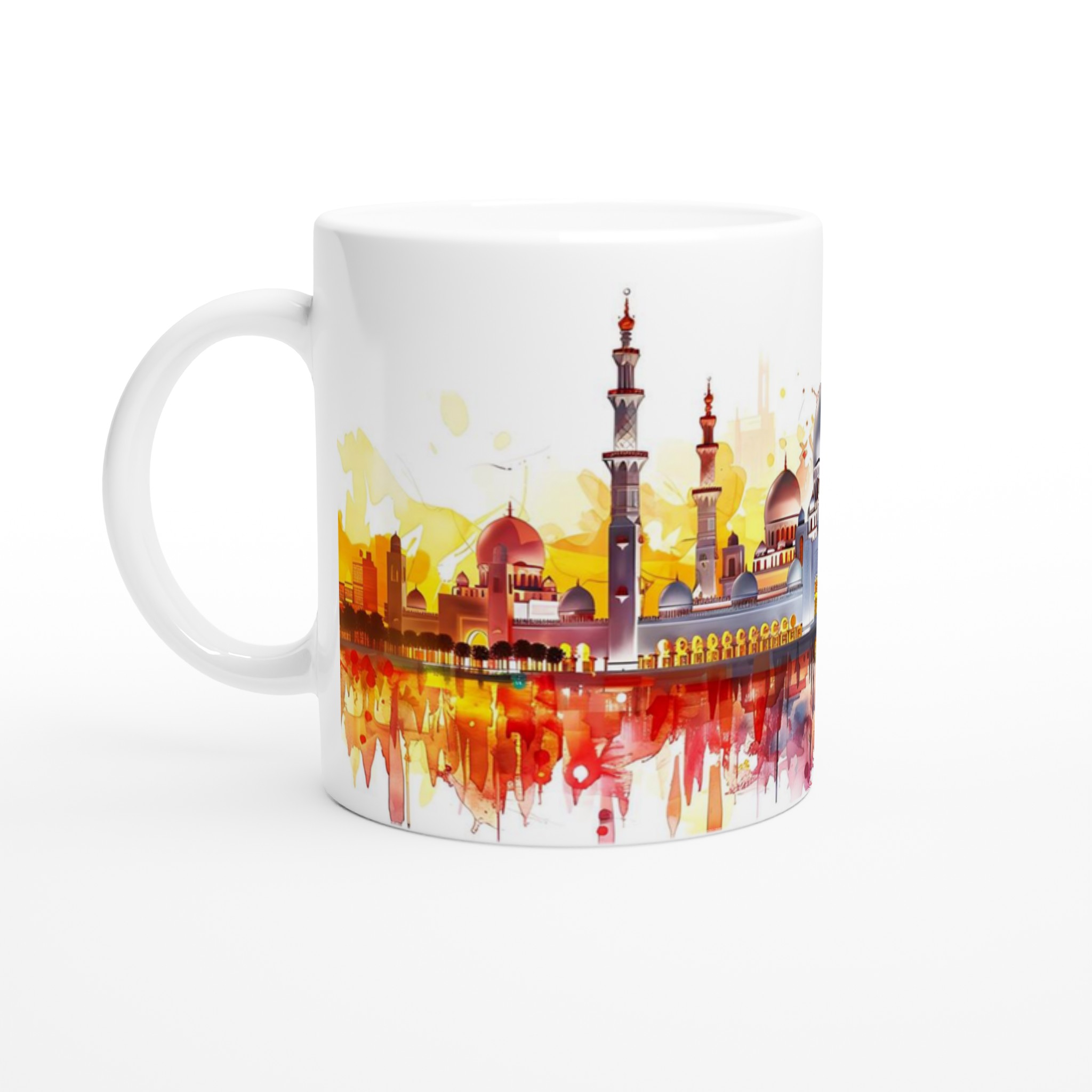 Mångfärgad Orientalisk Arkitektur 11oz Keramisk Mugg – Konstnärligt Tryck & Hållbar Kvalitet 1 a7546af0-3b1a-424e-9fae-d8f79c4ac113