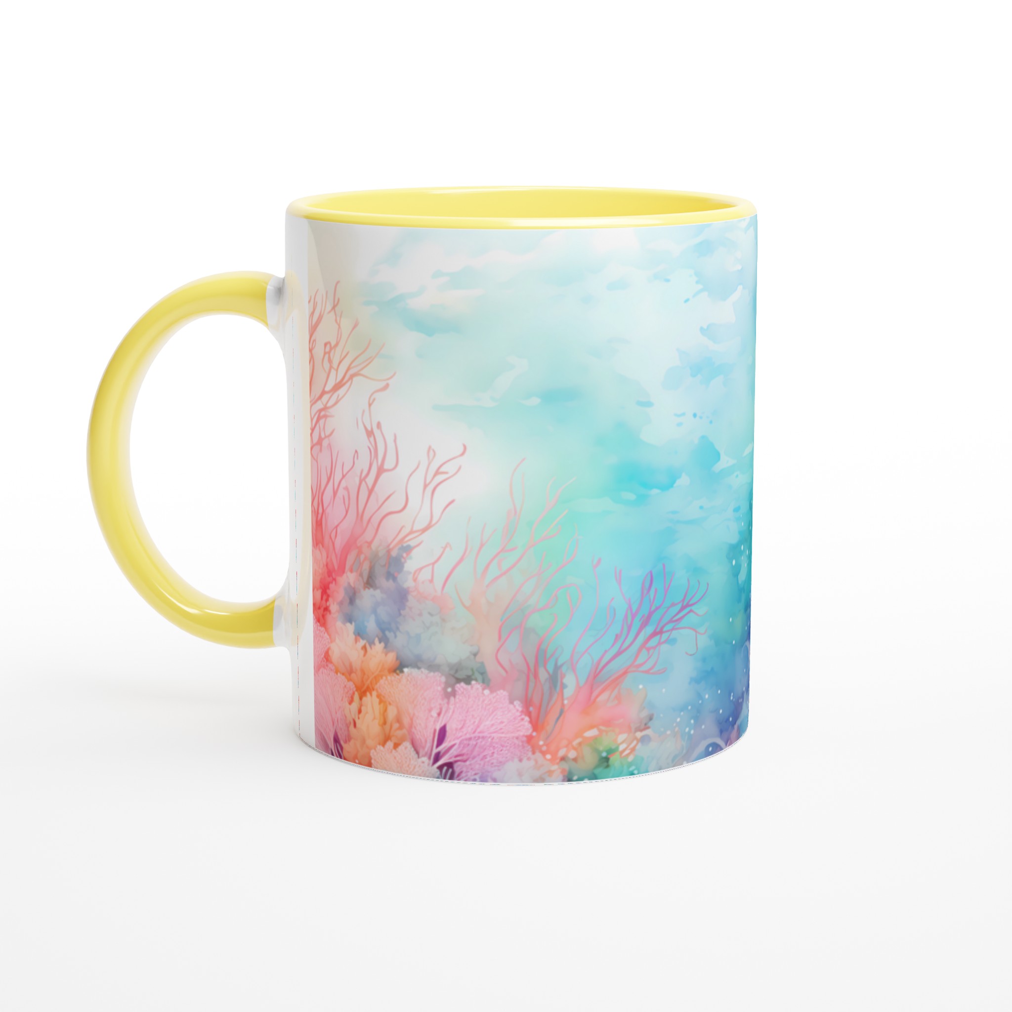 Marin Korall Mugg – 11oz Keramisk Mugg med Havsinspirerad Akvarellkonst i Din Valda Färg 5 a7696333-aa9a-49a1-b9b5-d529e0bef366