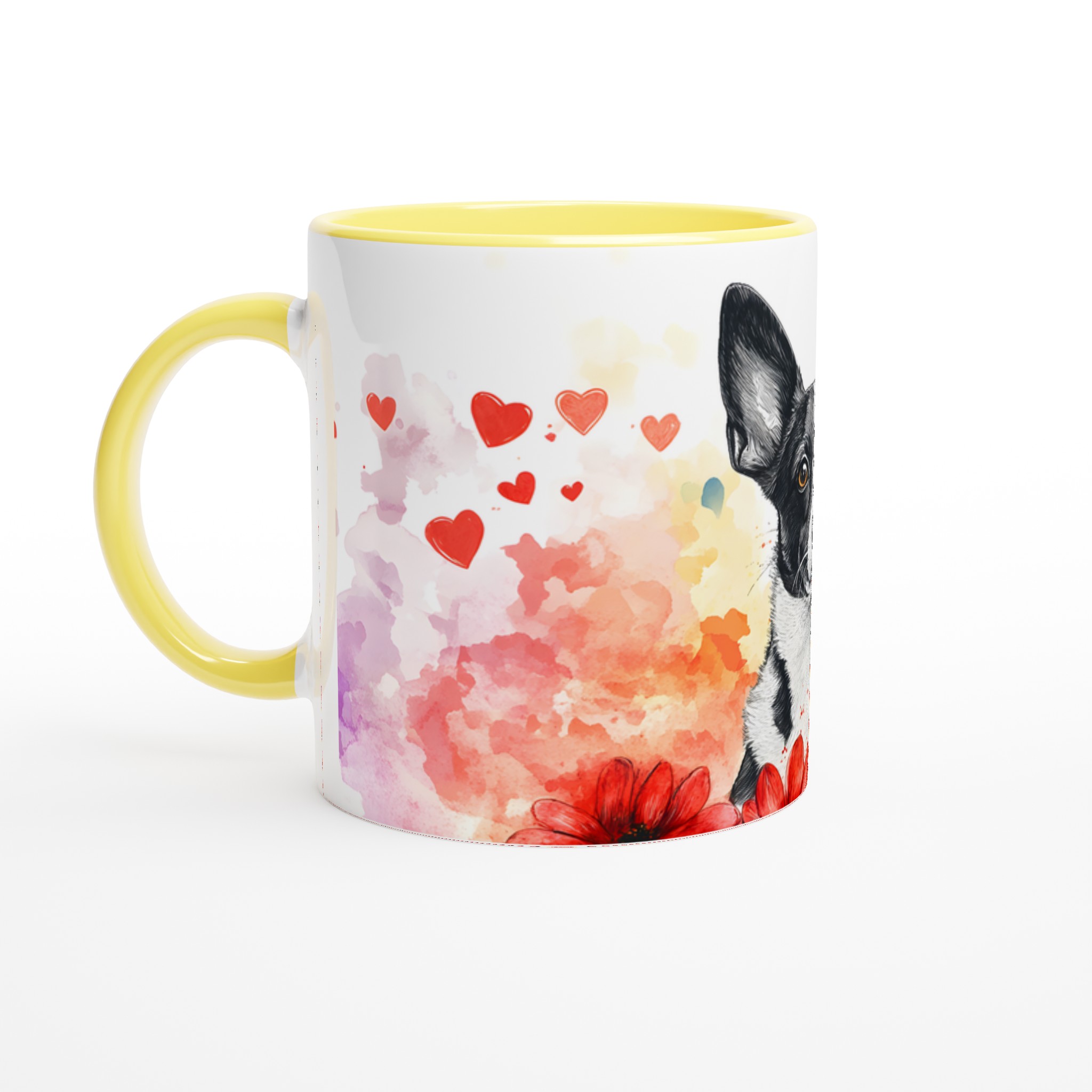 Kärlekshund – Personlig 11oz Keramisk Mugg med Akvarelldesign & Valfri Färg 3 a78eef42-22e5-4741-9316-3be43c3a46ed