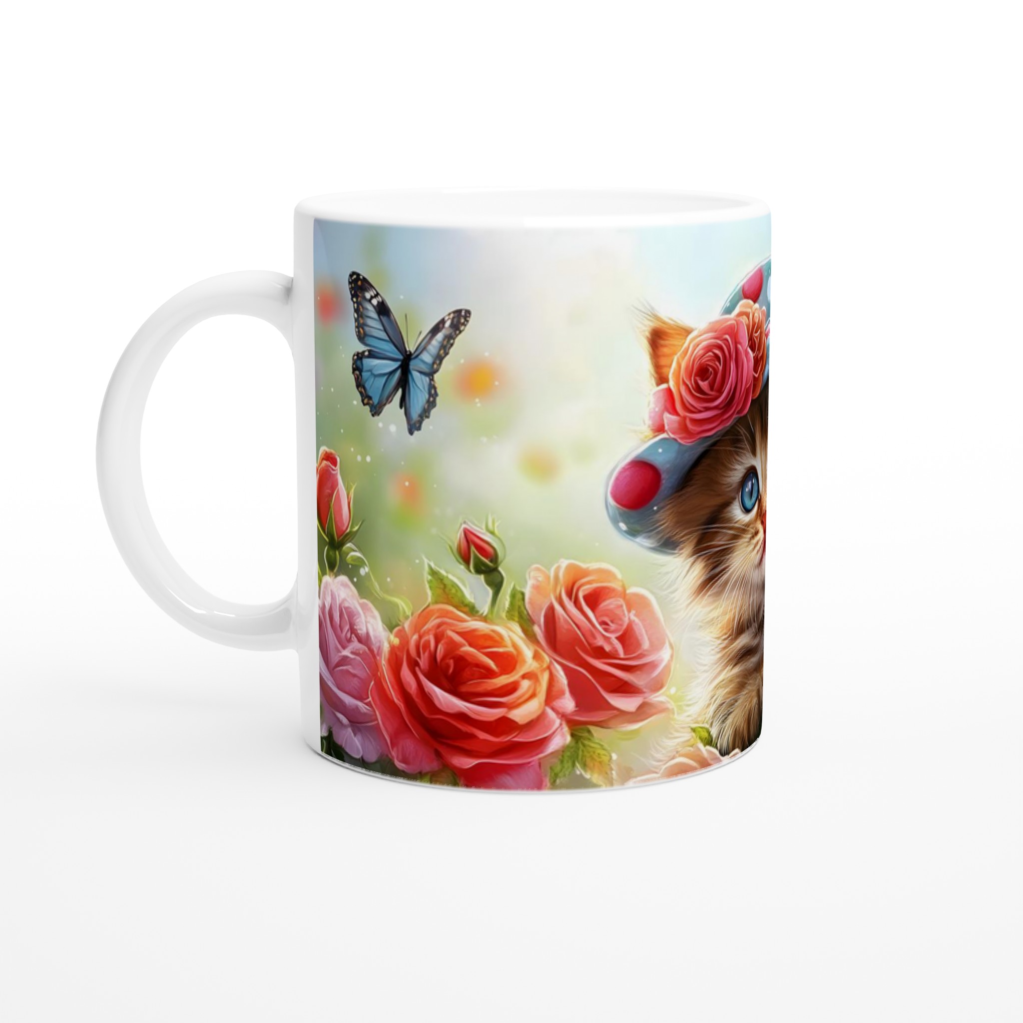 Söt kattunge i trädgård - 11oz Keramisk Mugg för Kaffe, Te och Varm Choklad – Välj din favoritfärg! 1 a7ae1f94-92e3-4771-8794-170a3cf7a2b1