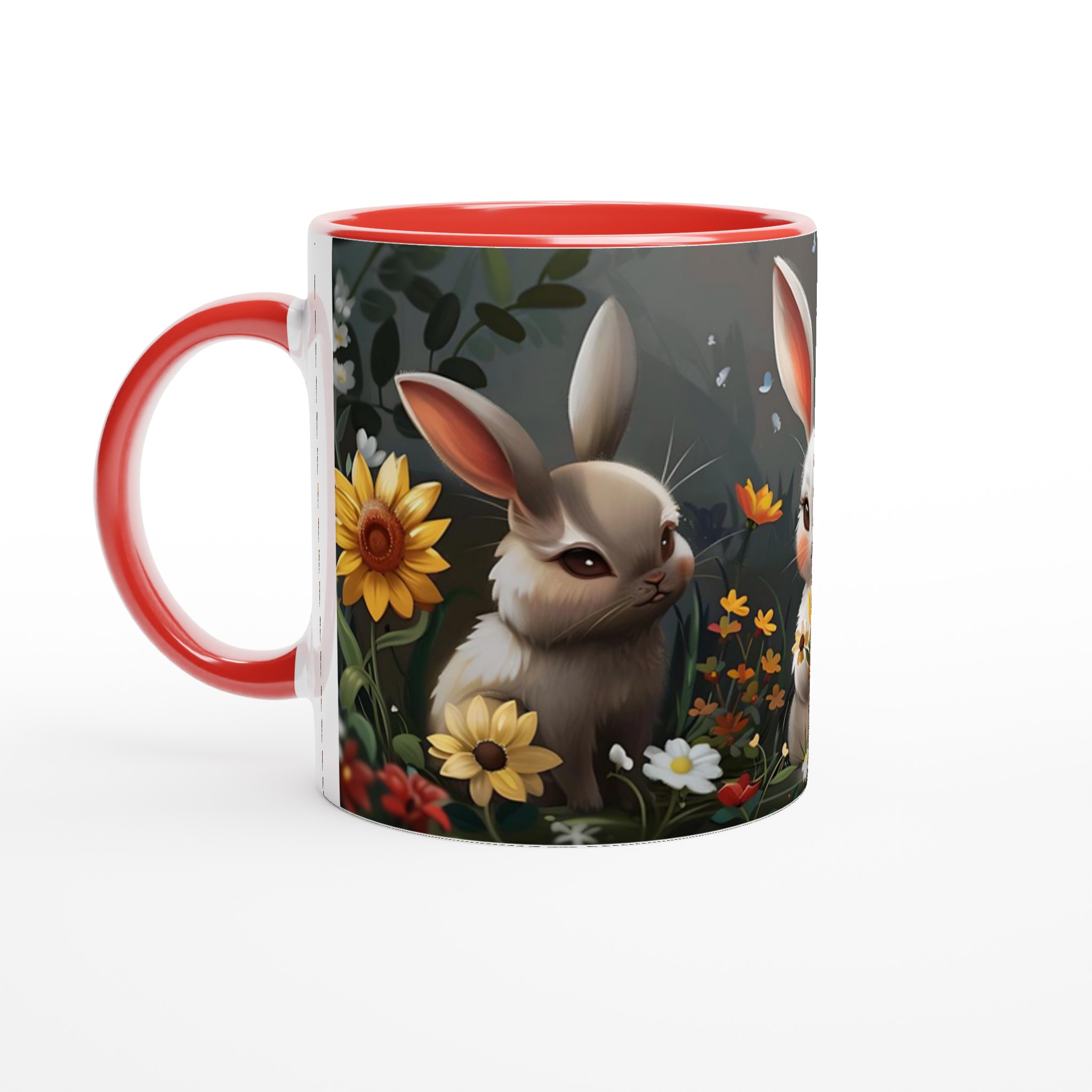 Söta Kaniner i Blomsterängen - 11oz Keramisk Mugg för Vårglädje & Charmiga Kaffestunder 2 a7bf00d0-368b-423b-b4ac-d28af323ee11