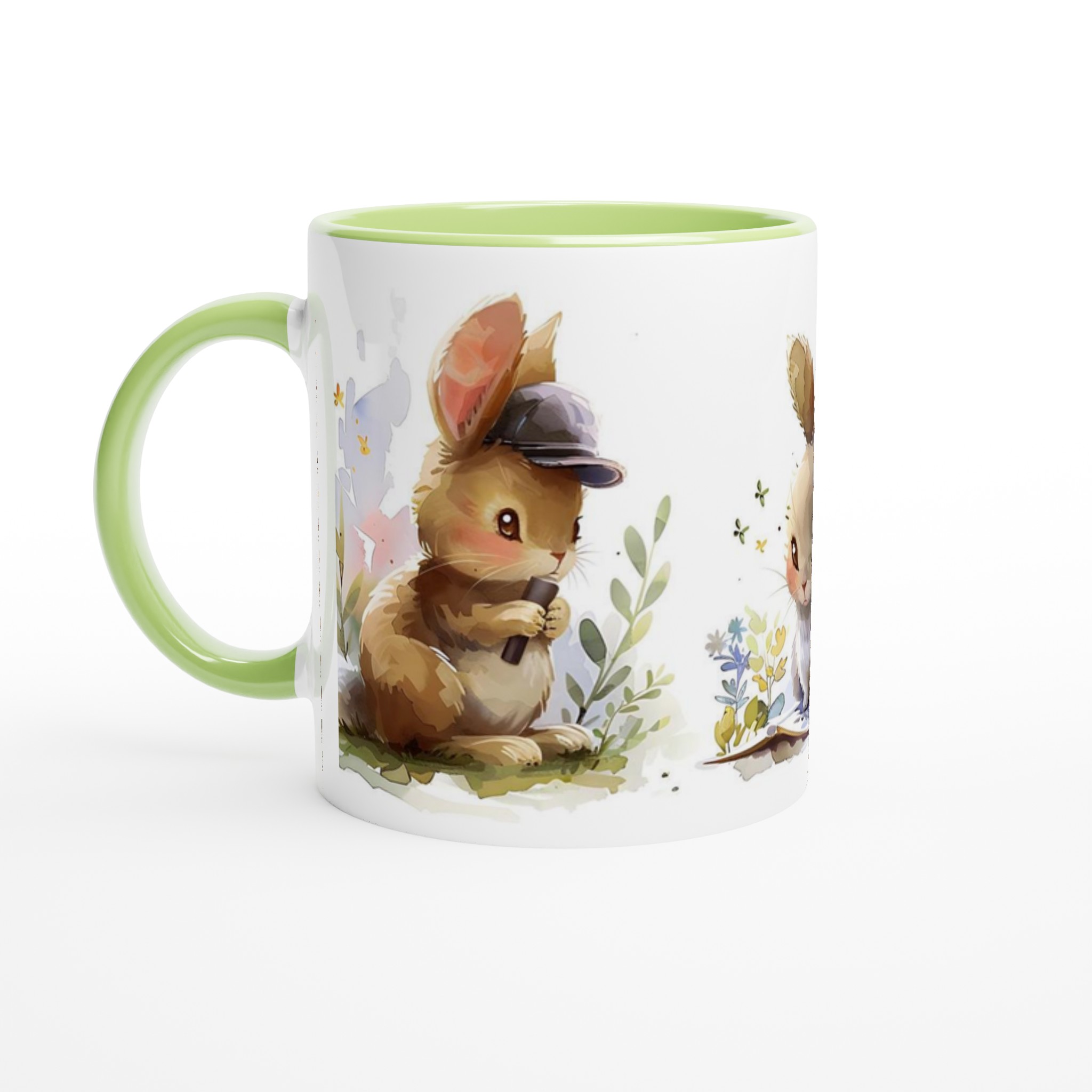 Söta Kanin Äventyr Keramikmugg - Charmig Vattenfärg Design, Välj din Färg! 3 a7e9d9ed-9f2c-42d4-b5fc-be1654159e1b
