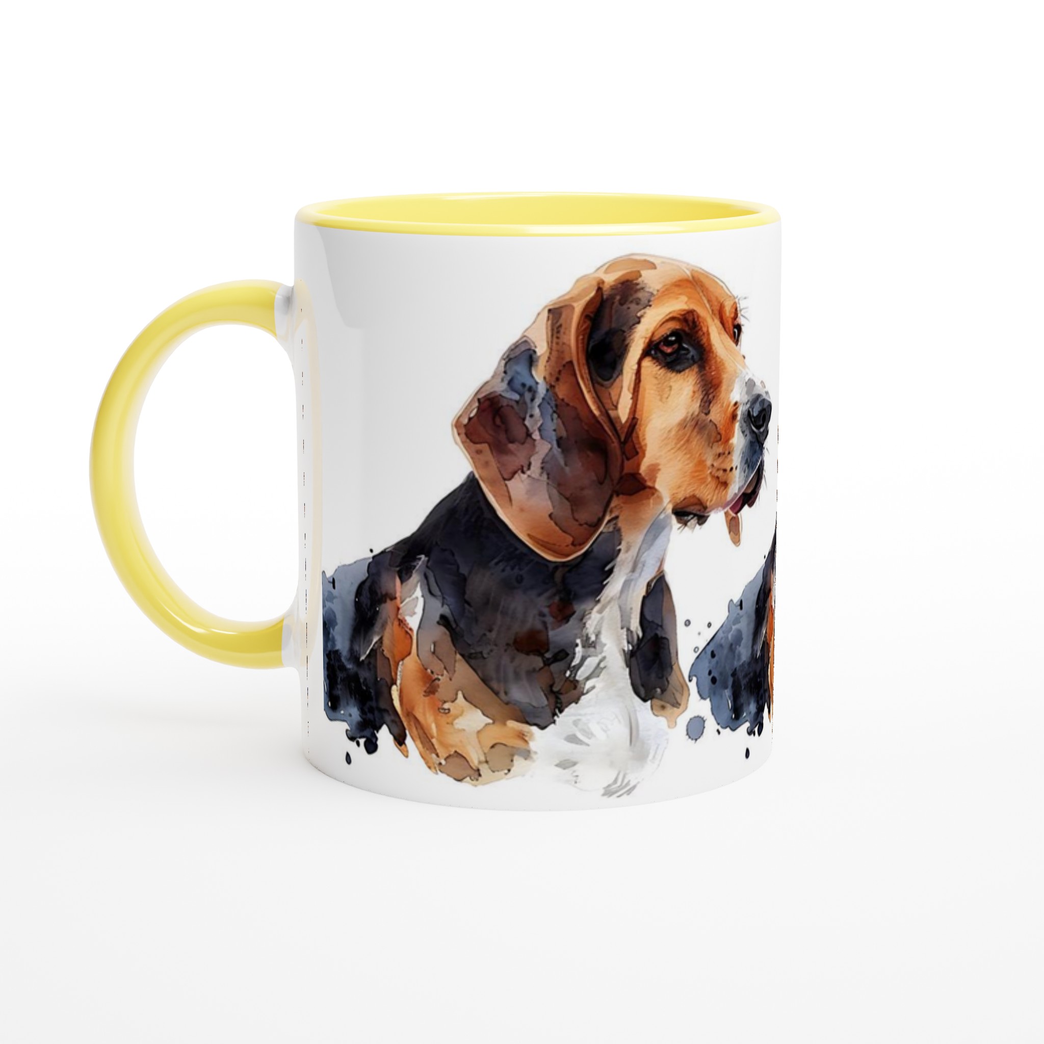 Vår 'Basset Hound Porträtt' Mugg – Akvarellkonst för Hundälskare, i 7 färger 3 a8301c56-d926-4d9b-8ec4-34d06d41b791