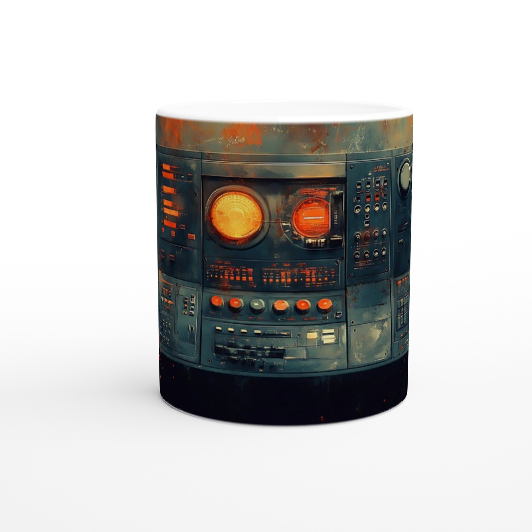 Retro Sci-Fi Kontrollpanel Mugg – 11 oz Keramisk Kaffemugg i ditt val av färger 8 a833b642-af03-47c3-9a6d-35b54d9e1d0b