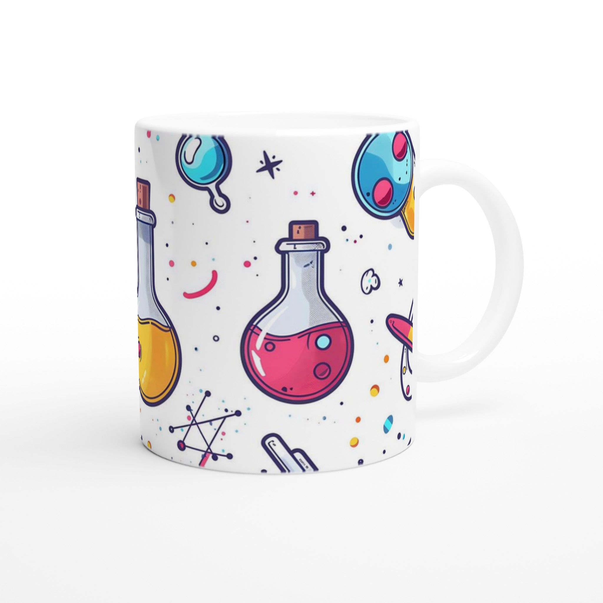 Vetenskapsmugg: Kemiexperiment i Pop Art – 11oz Keramisk Mugg för Nyfikna Själar 9 a88e7b13-7478-452e-88eb-42ab6e59d976