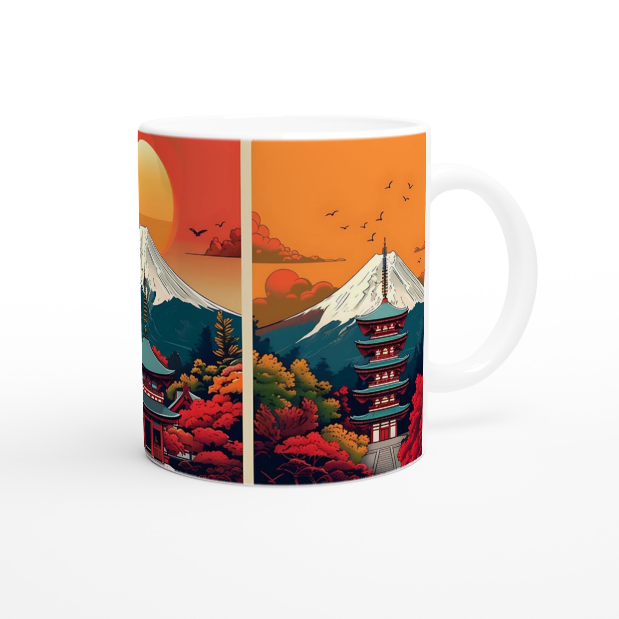 Japansk Tempelkonst Kaffemugg – Färgstark Keramik med Fjärran Östern Inspiration, Välj din Färg! 10 a8a77ad9-c546-4a67-ba96-cd25d13bb1d7