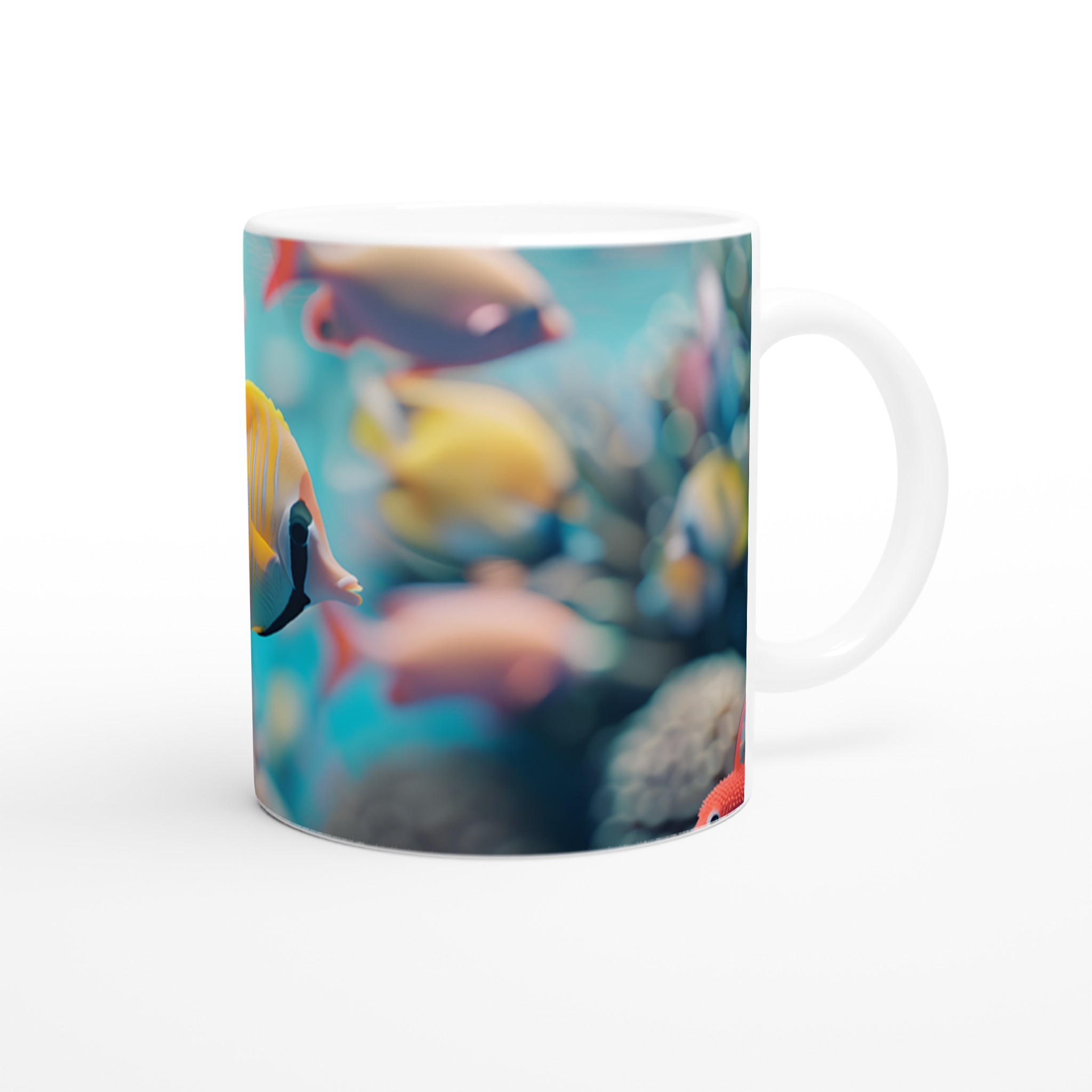 Tropisk Fisk 11oz Keramisk Mugg - Dyk Ner i Havets Färger med Din Favoritfärg! 9 a8c2dea5-582e-41d0-a898-84b606d00265
