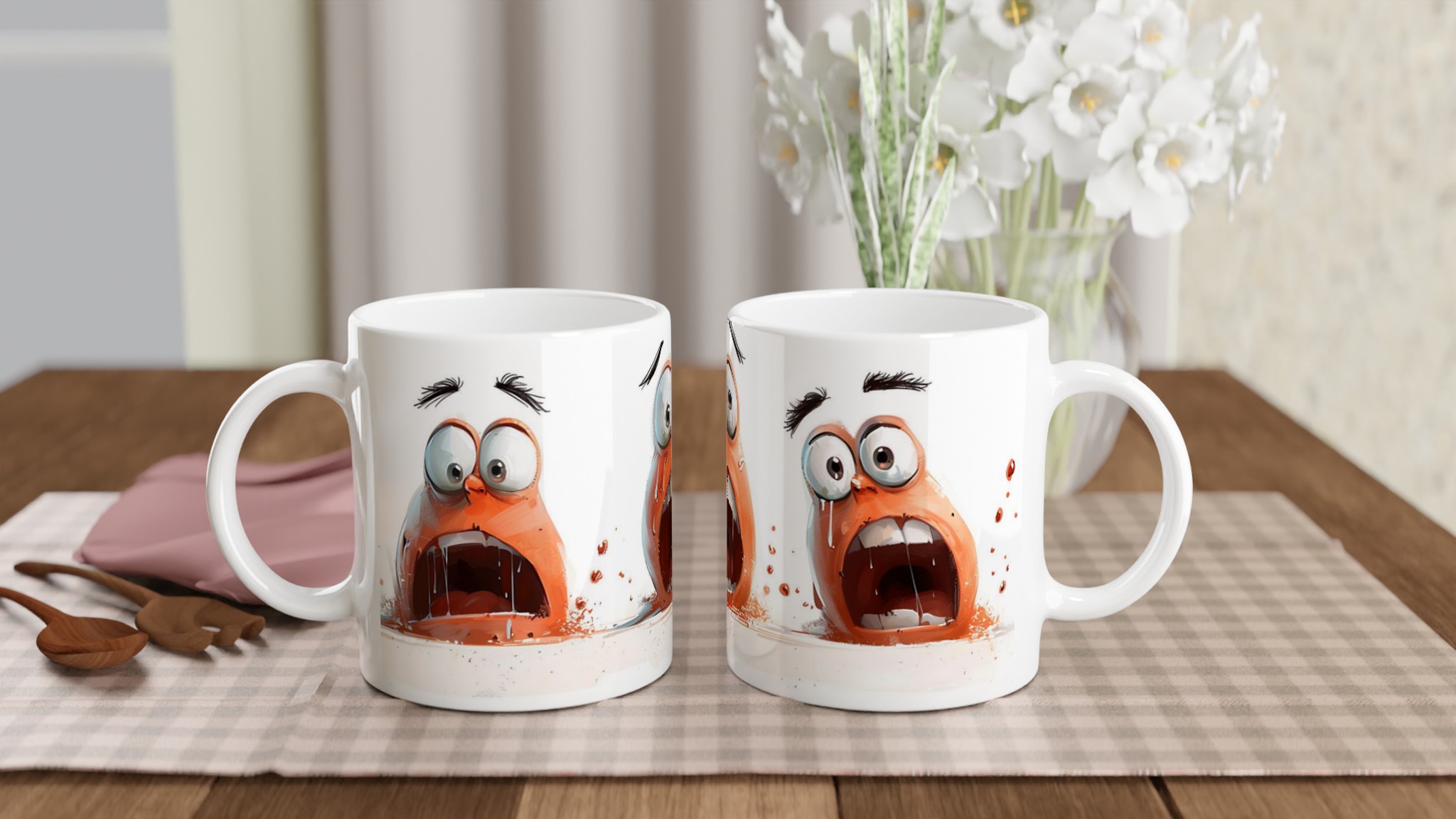 Humoristisk Chockmugg: Perfekt present med "Triple Scream"-design, tillgänglig i 7 livfulla keramikfärger 10 a8f37226-c0fd-4f65-887e-6ba543132978