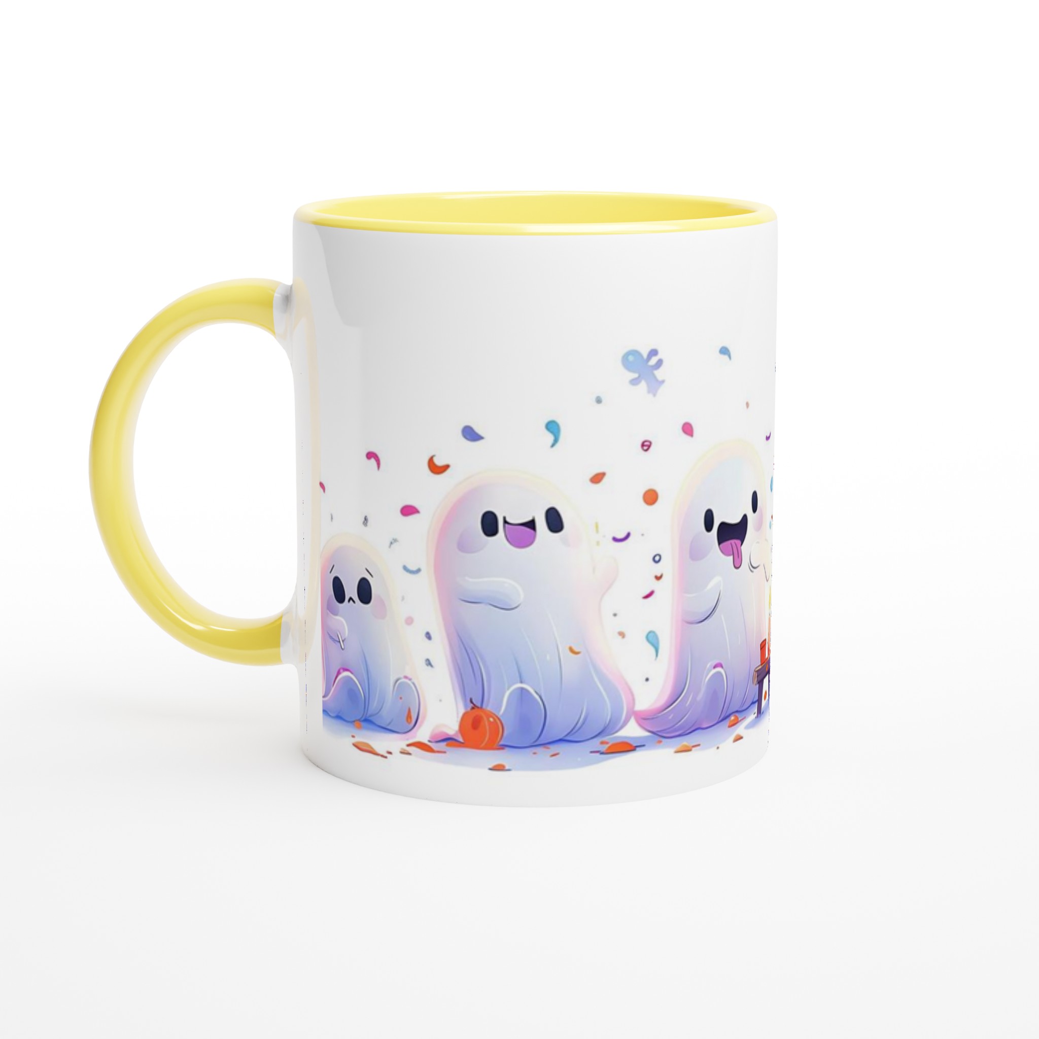 Söta Spökfest Keramikmugg - 11oz Rolig Halloween Mugg med Färgstarka Spöken 5 a995247e-08b8-4d6e-af36-a015be24c4e4