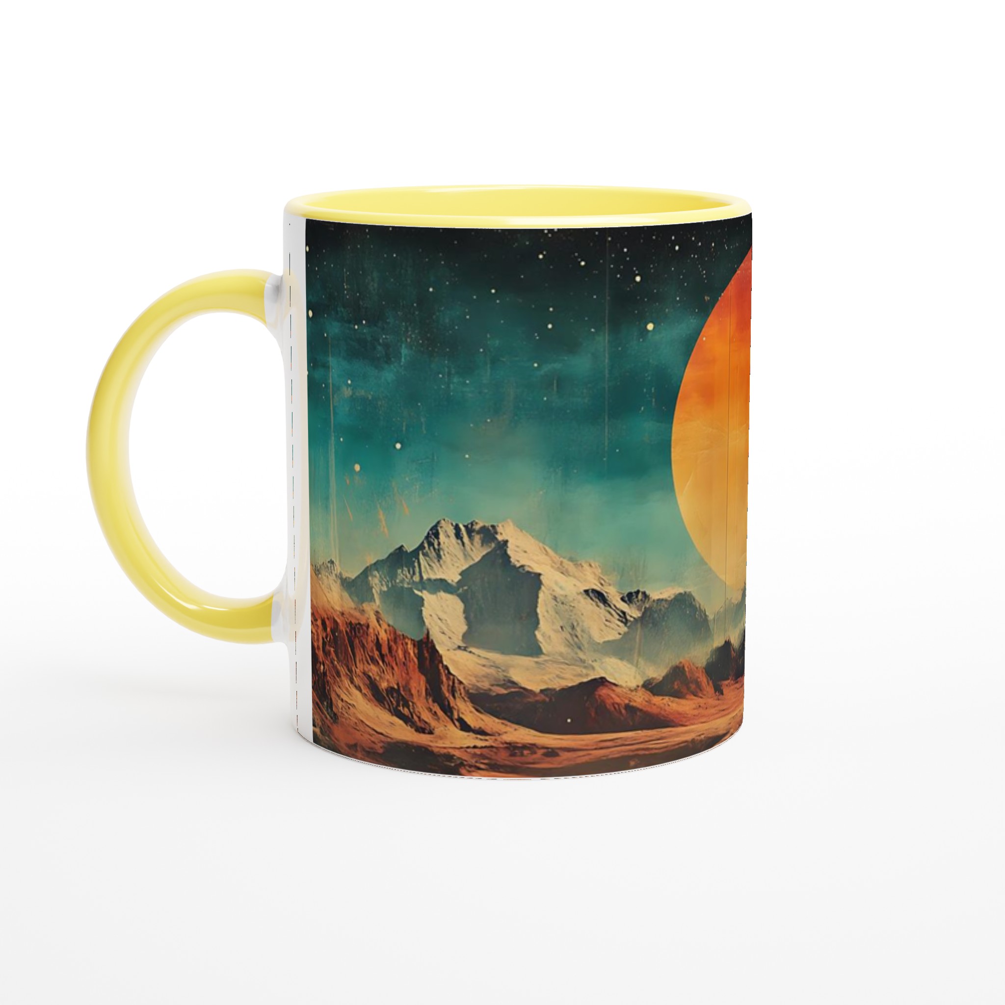 Retro Sci-Fi Vibe Keramikmugg – Dröm dig bort till Mars med 11oz kaffe i din valfria muggfärg! 3 a9a14254-95ca-45a1-ba9d-5c512306a794