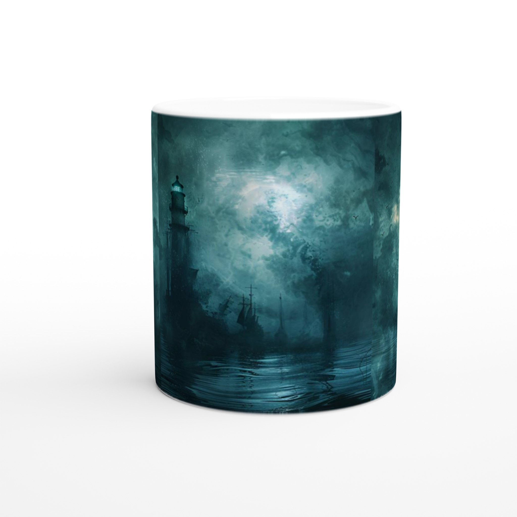 Mystical Lighthouse Ceramic Mug – 11oz in Your Choice of Ceramic Hues 8 a9cba4dd-e00a-449b-9cfd-24e73b7fa3cb
