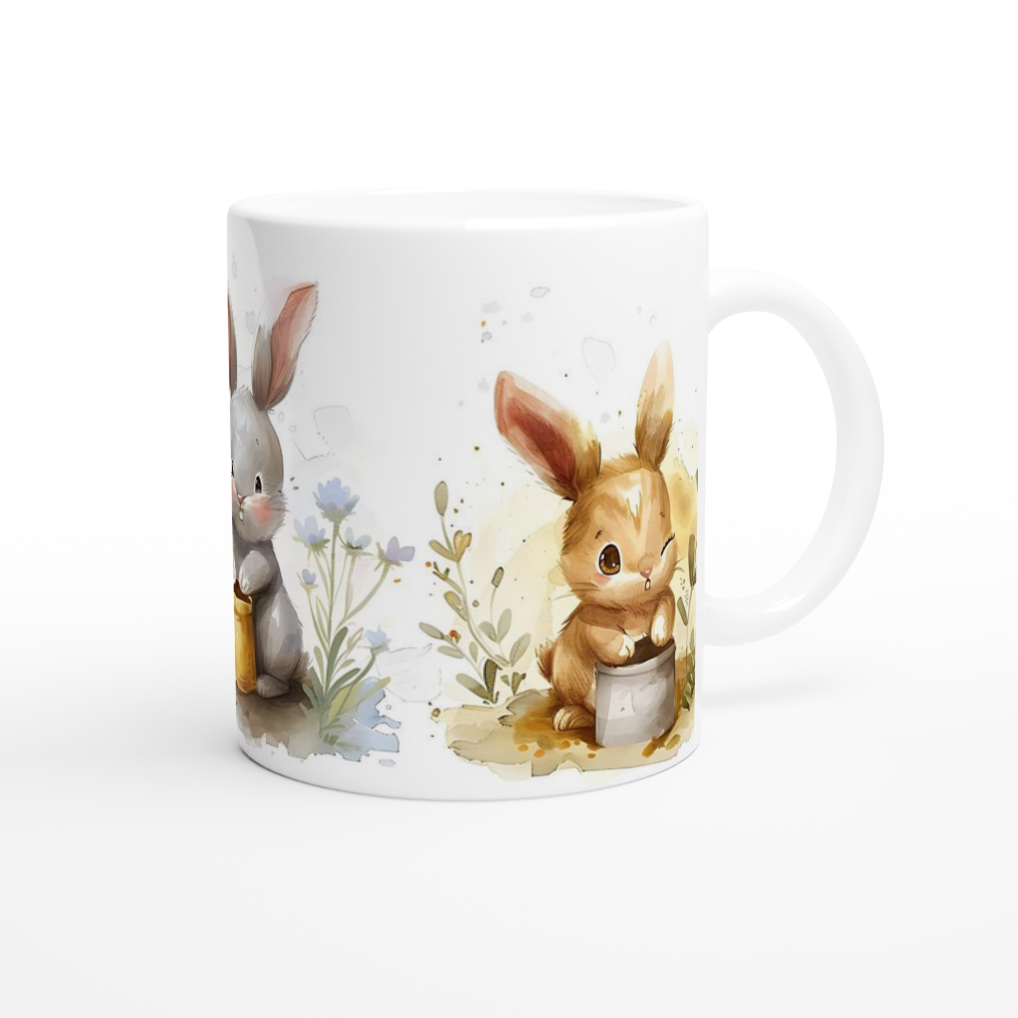 Söta Påskkaniner 11oz Keramisk Mugg – Charmig Akvarelldesign i Flera Färger 10 aa081a05-9958-4f5c-a40f-586e52e73c61