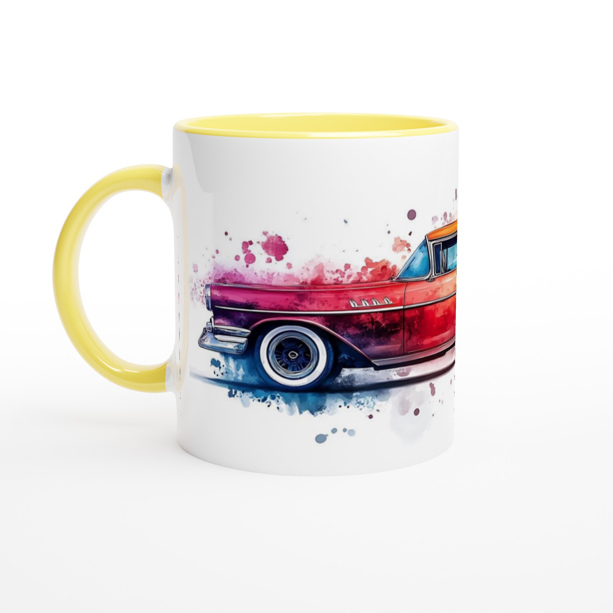 Klassisk Bil i Akvarell – 11oz Keramikmugg: Konstfull Design för Kaffeälskaren i Valfri Färg! 3 aa143524-b146-4a13-bdfb-5ae01d23a420