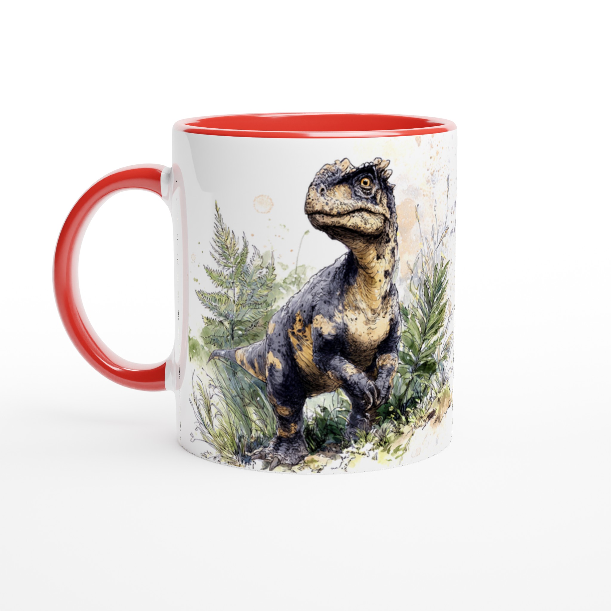 Förhistorisk Charm: Dinosaurie Akvarell Mugg - 11oz Keramikmugg för Dinosaurieälskare i 7 Färger 2 aa3e52a8-588f-4417-bdd1-d8986a2fc04e