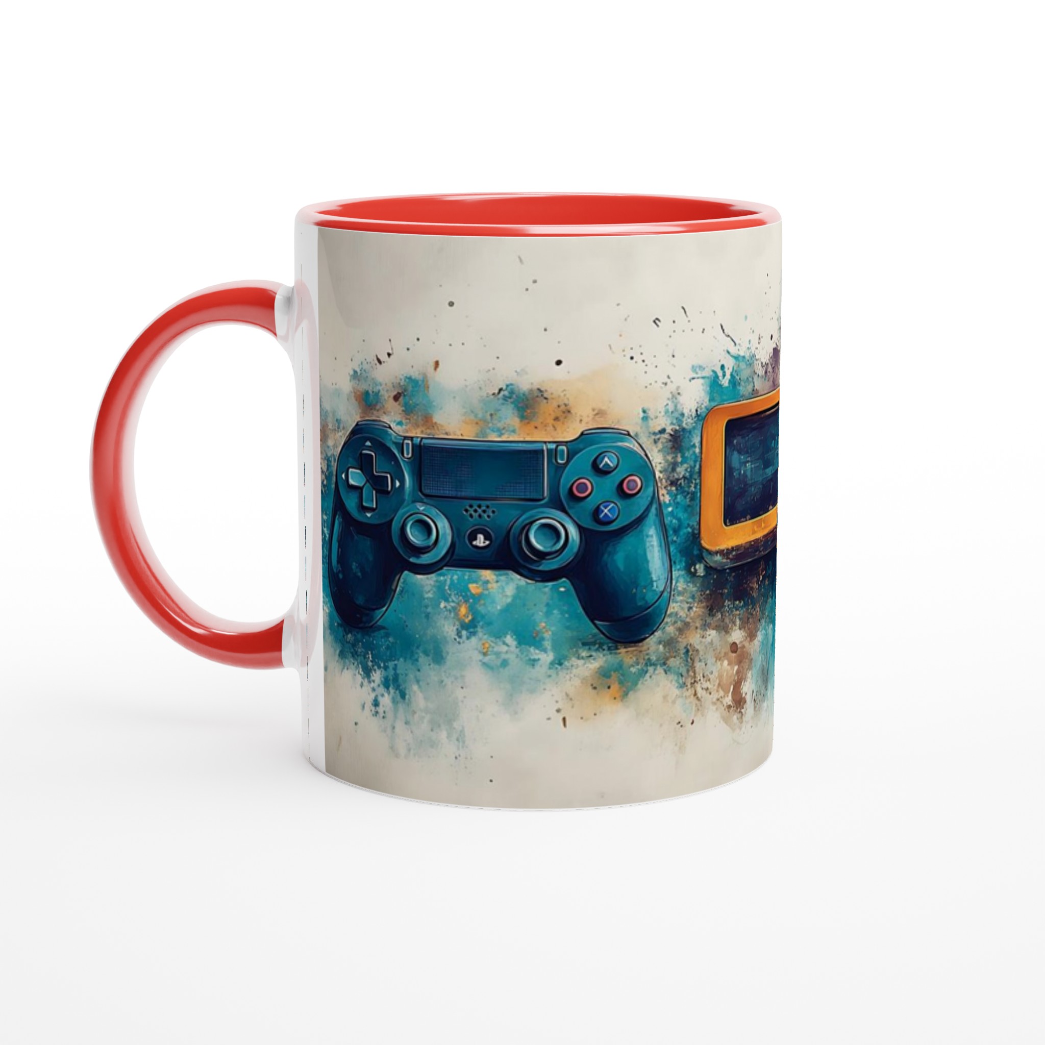 Retro Gaming Watercolor Mugg - Välj din favoritfärg och spela med stil! 5 aa6eb491-6451-4cf6-918f-d0f8baa236de
