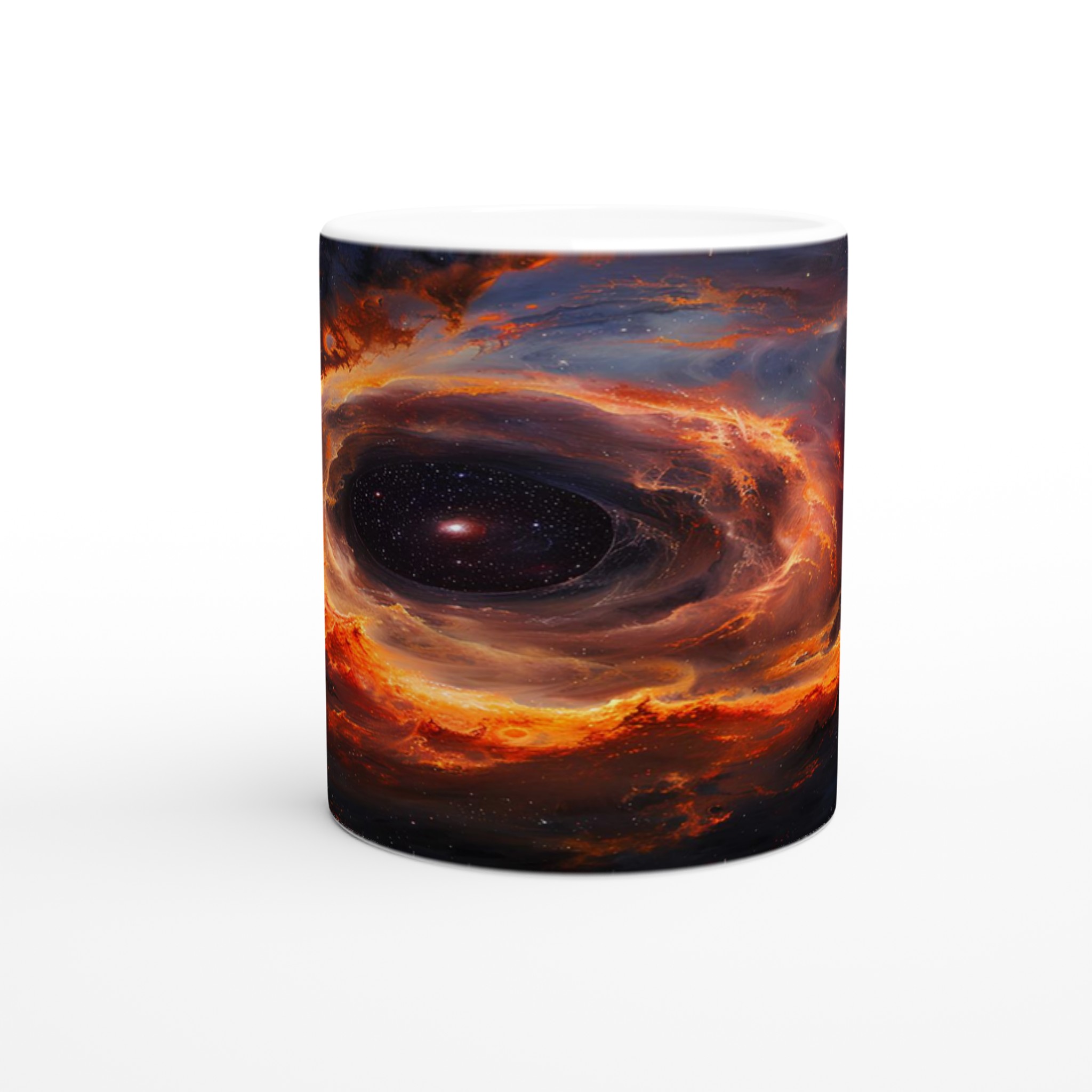 Kosmisk Virvel Mugg - 11oz Keramikmugg med Galaktiskt Design i Varma Toner 8 aad66796-be60-4393-a12f-98fd55fa26e9