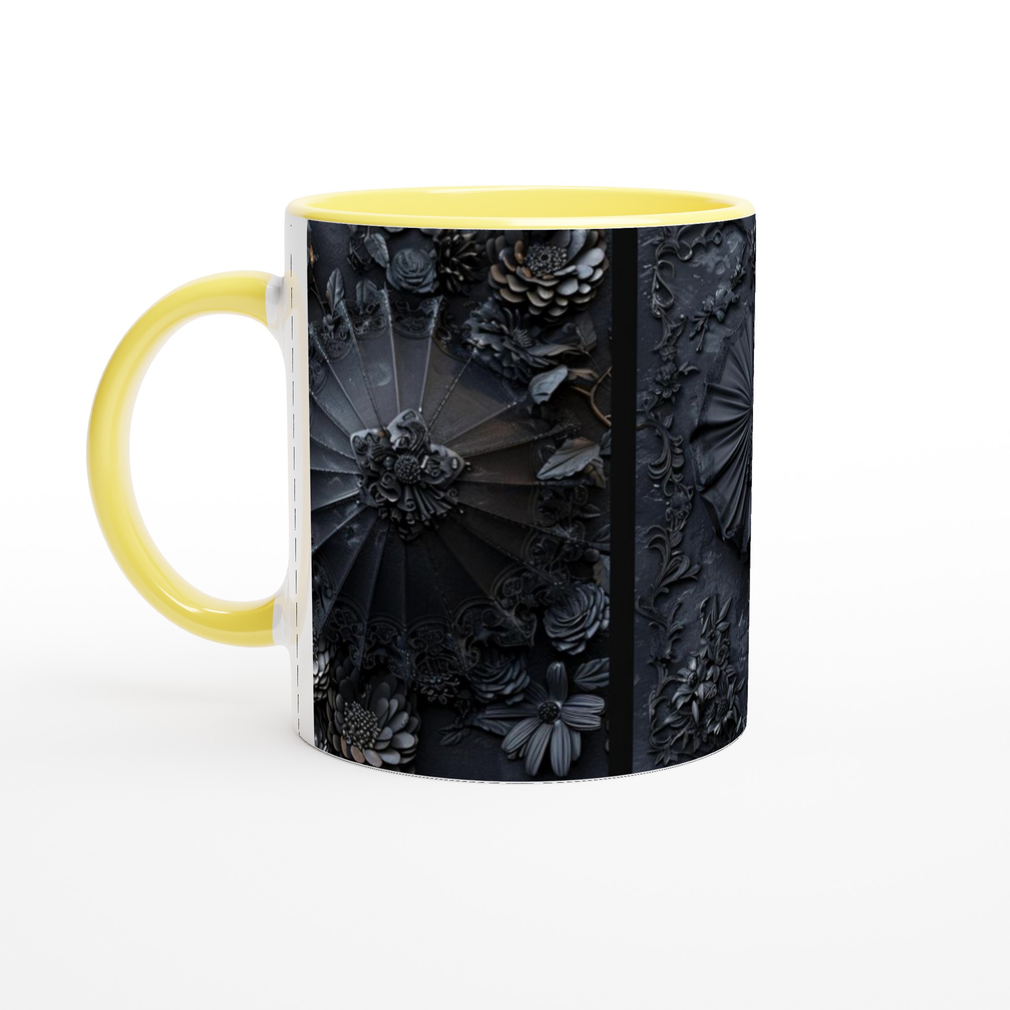 Gotisk Mörk Blommig Mugg – 11 oz Keramikmugg i ditt val av sju djärva färger 5 ab51782b-0575-455f-aee3-a2337bd4ae16
