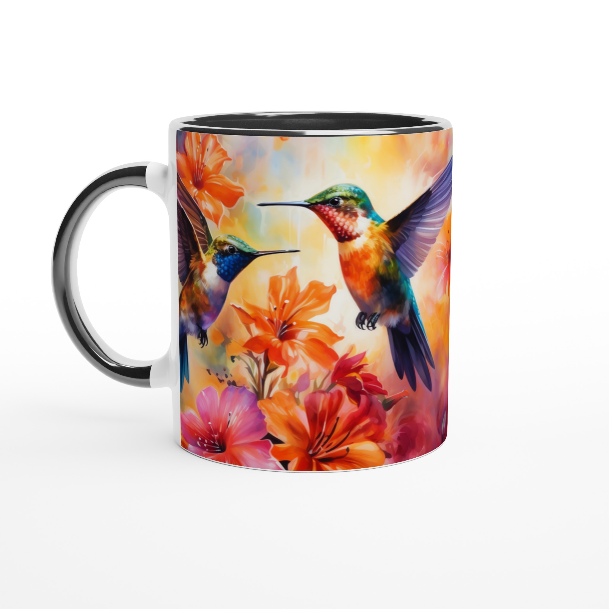 Färgsprakande Kolibrimugg – 11 oz Keramikmugg med Tropisk Blomsterprakt i Valfri Färg 8 ab5aa0d9-1eee-4571-8271-bff797555d28