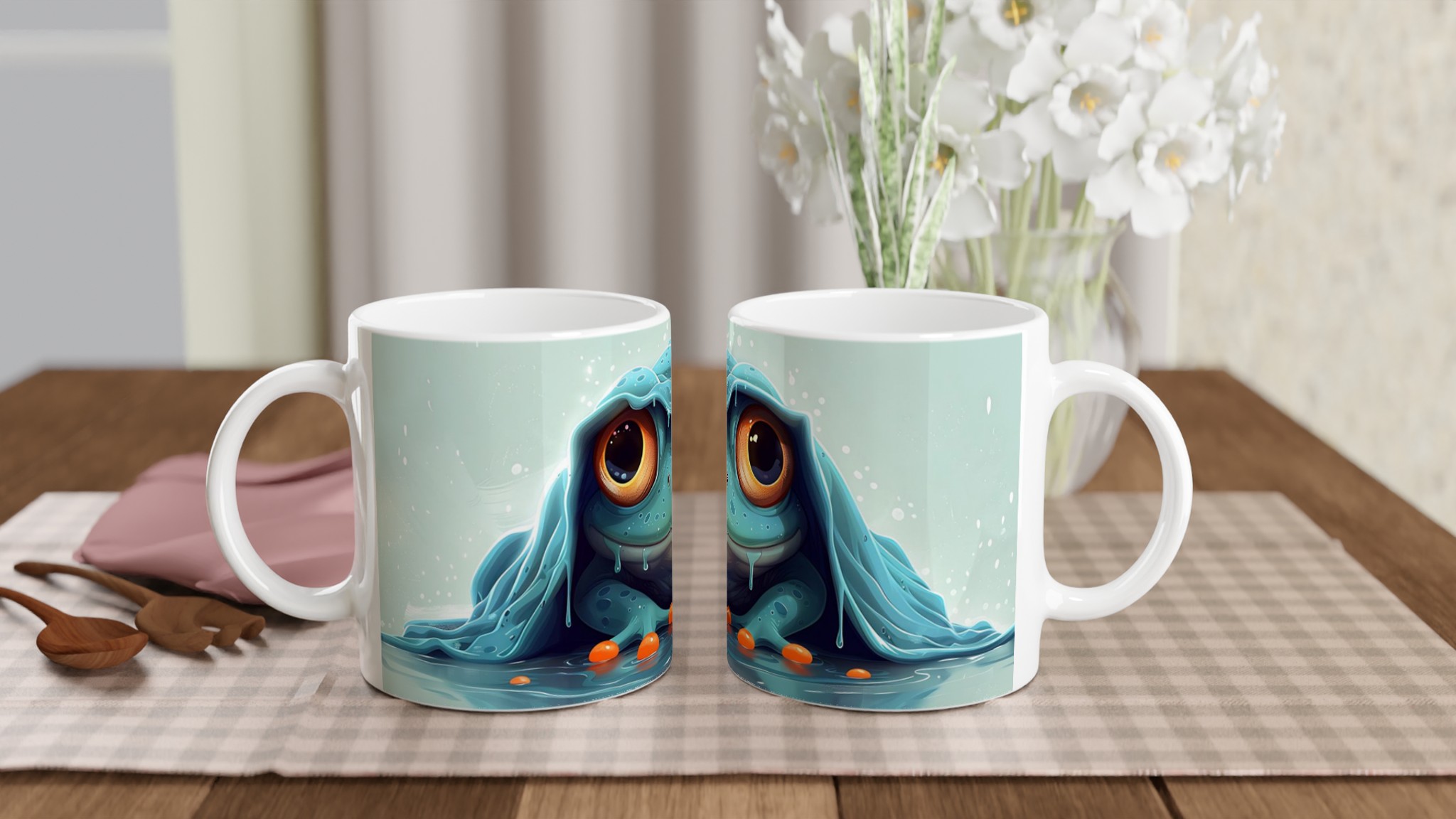 Kawaii Blå Groda Mugg – Charmig Keramikmugg i 7 Färger, Perfekt för Kaffeälskaren! 10 ab7cc283-be64-44ff-a6eb-499d288c7b0a
